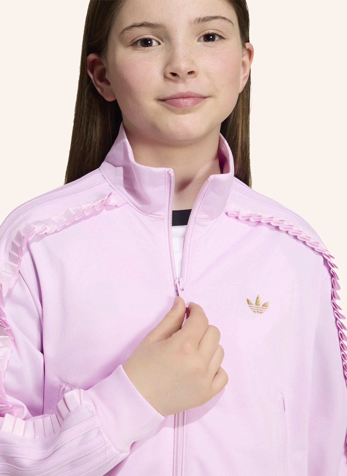 adidas Originals FIREBIRD TRACK TOP, LOCKER GESCHNITTEN, KURZ: ROSA