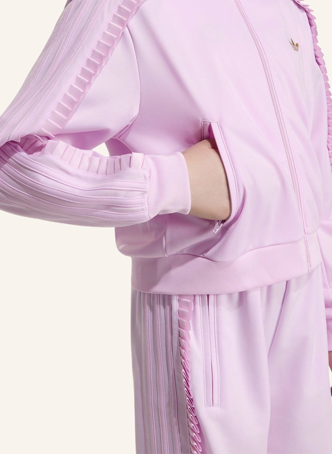 adidas Originals FIREBIRD TRACK TOP, LOCKER GESCHNITTEN, KURZ: ROSA