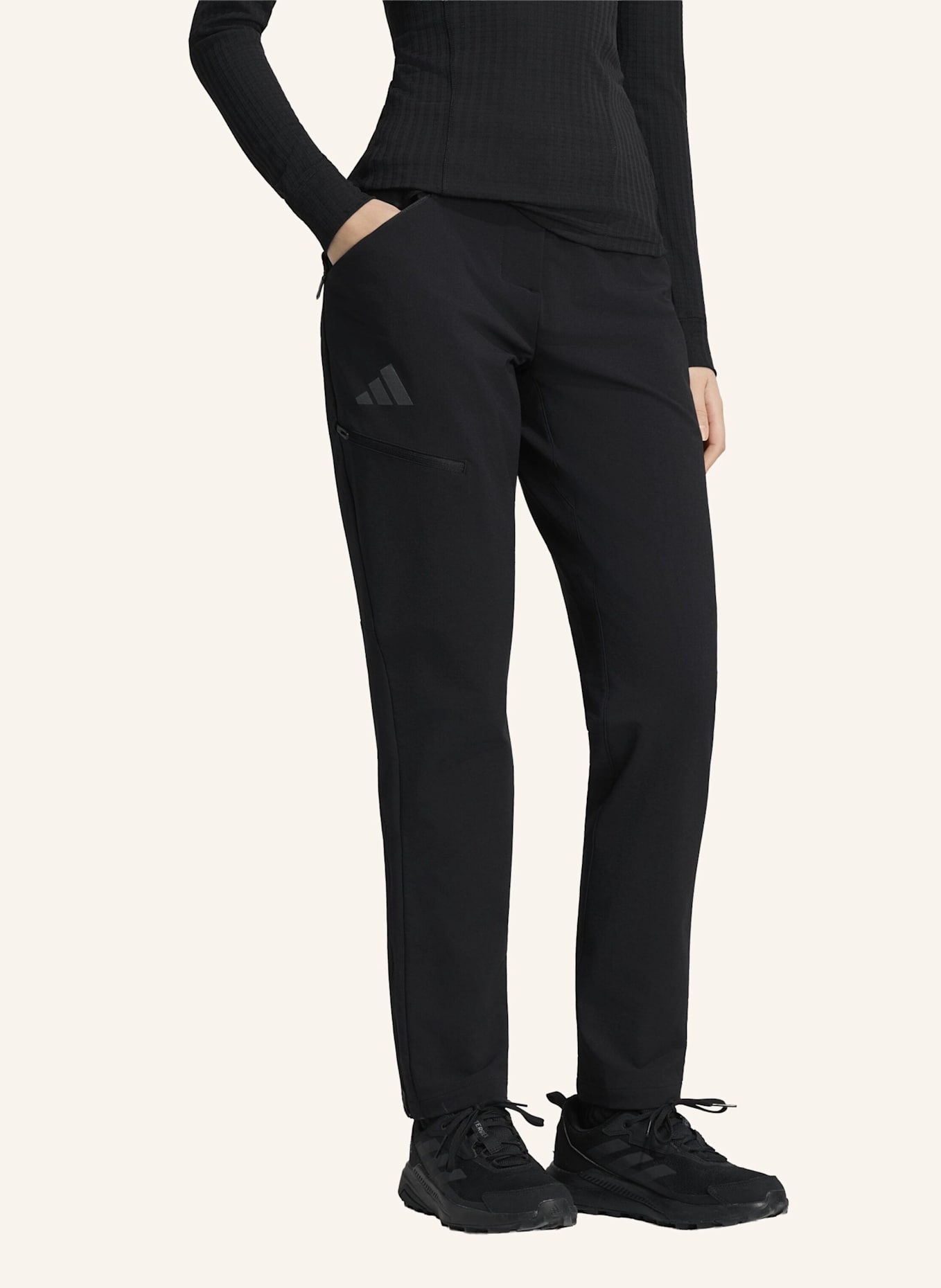 adidas TERREX TERREX XPERIOR PRO SOFTSHELL-HOSE, ANGERAUTE INNENSEITE: SCHWARZ