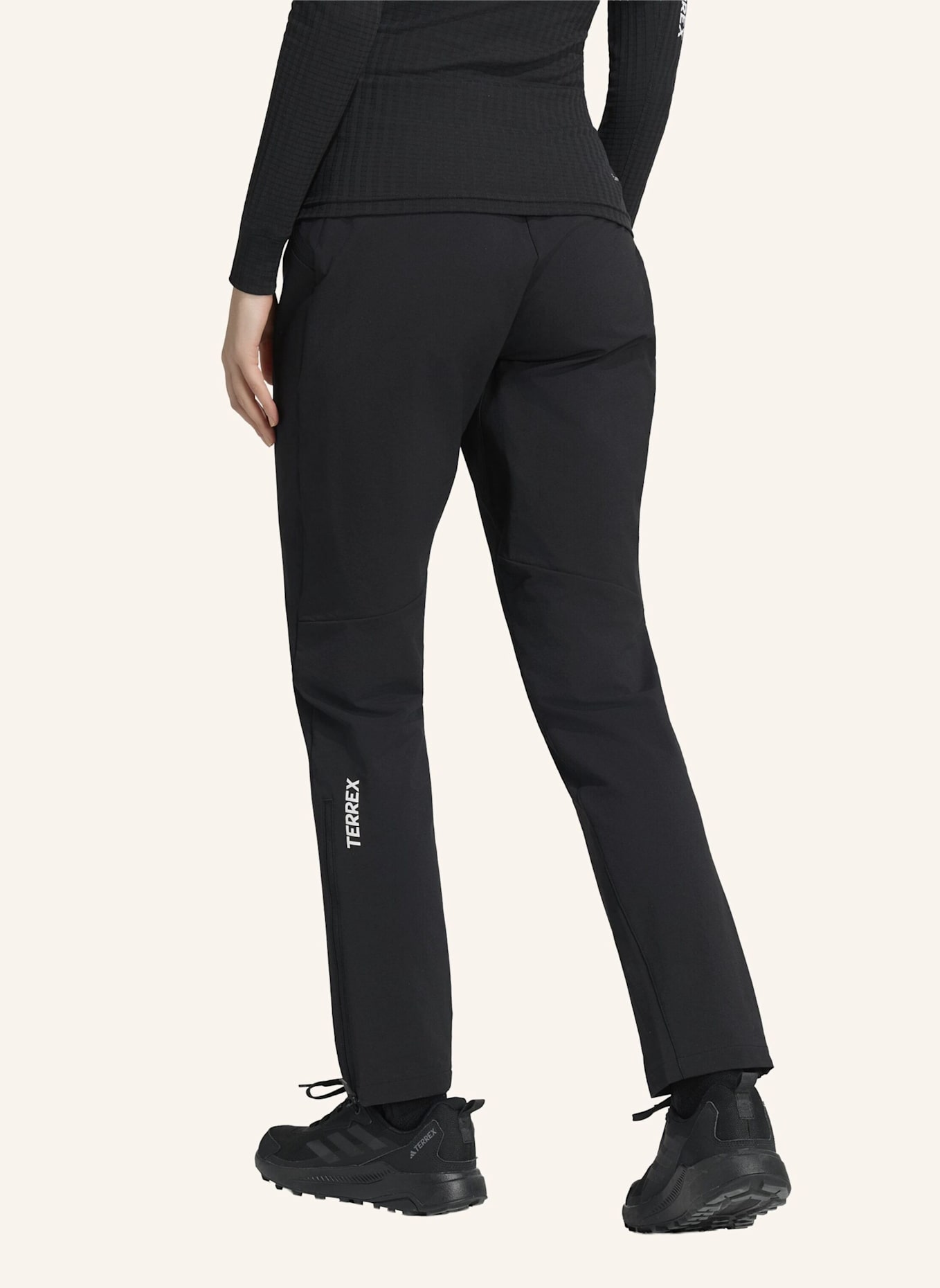 adidas TERREX TERREX XPERIOR PRO SOFTSHELL-HOSE, ANGERAUTE INNENSEITE: SCHWARZ
