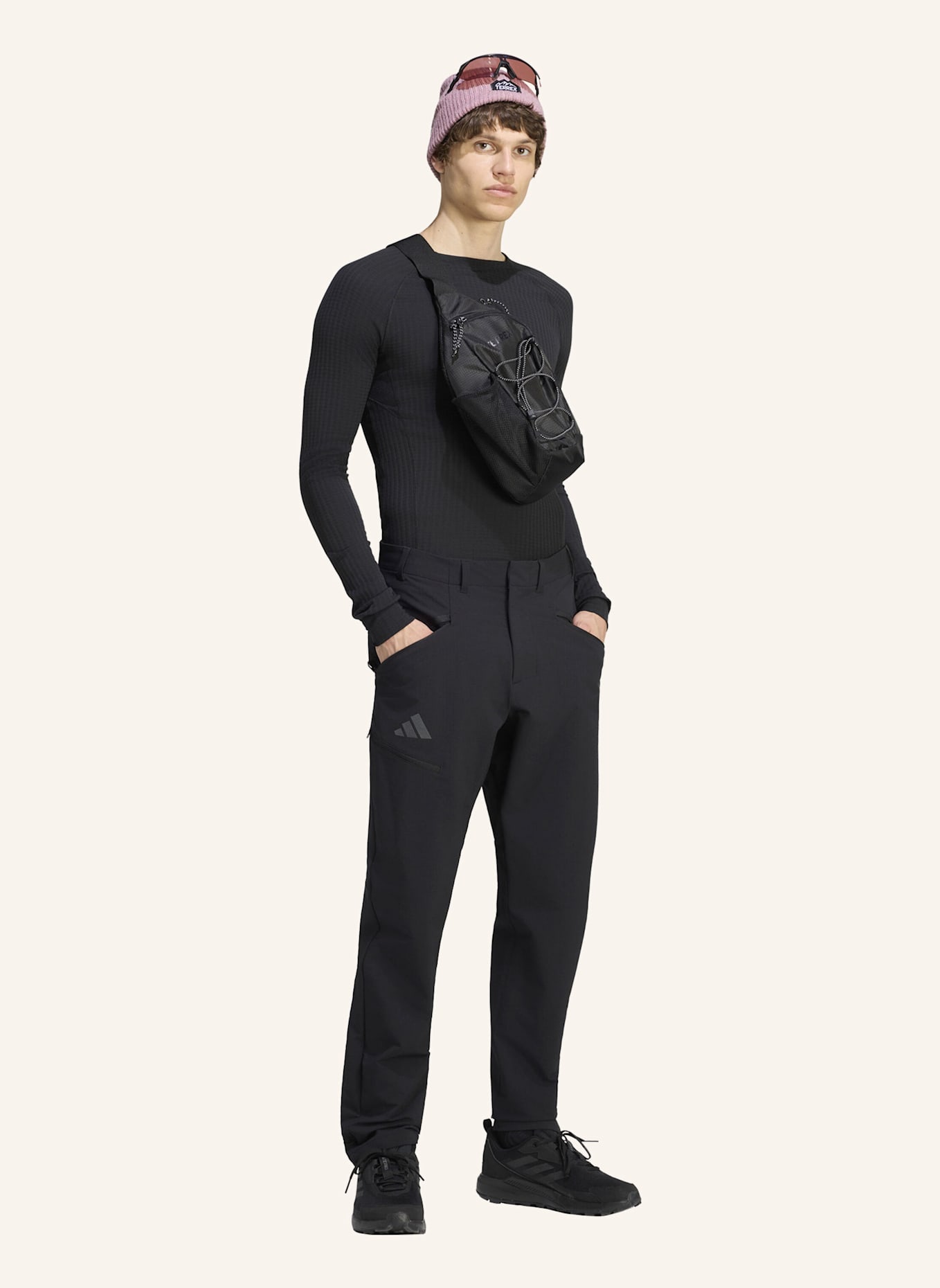 adidas TERREX TERREX XPERIOR PRO SOFTSHELL-HOSE, ANGERAUTE INNENSEITE: SCHWARZ