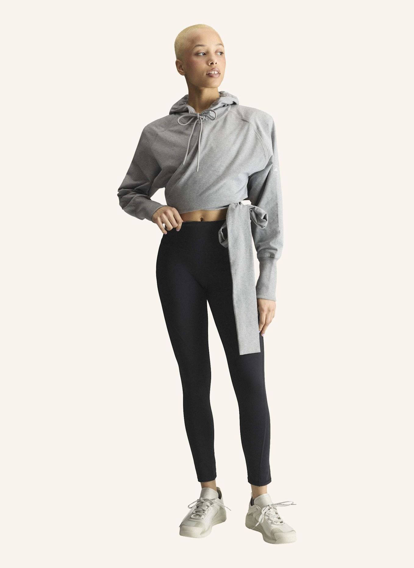 adidas by Stella McCartney ADIDAS BY STELLA MCCARTNEY WRAP HOODIE: BRAUN