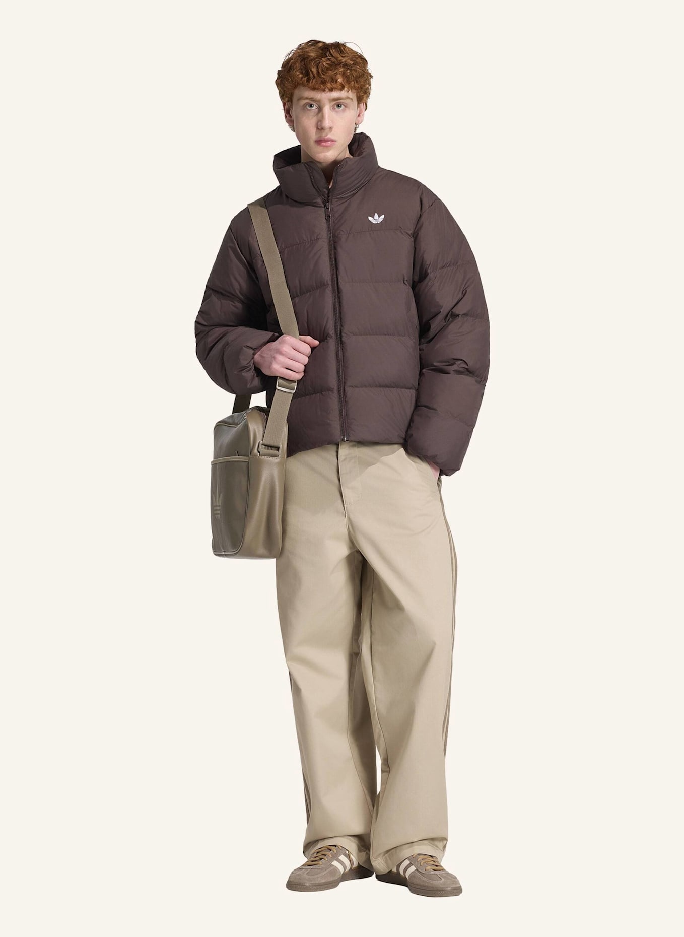 adidas Originals REGENJACKE, STEHKRAGEN: BRAUN