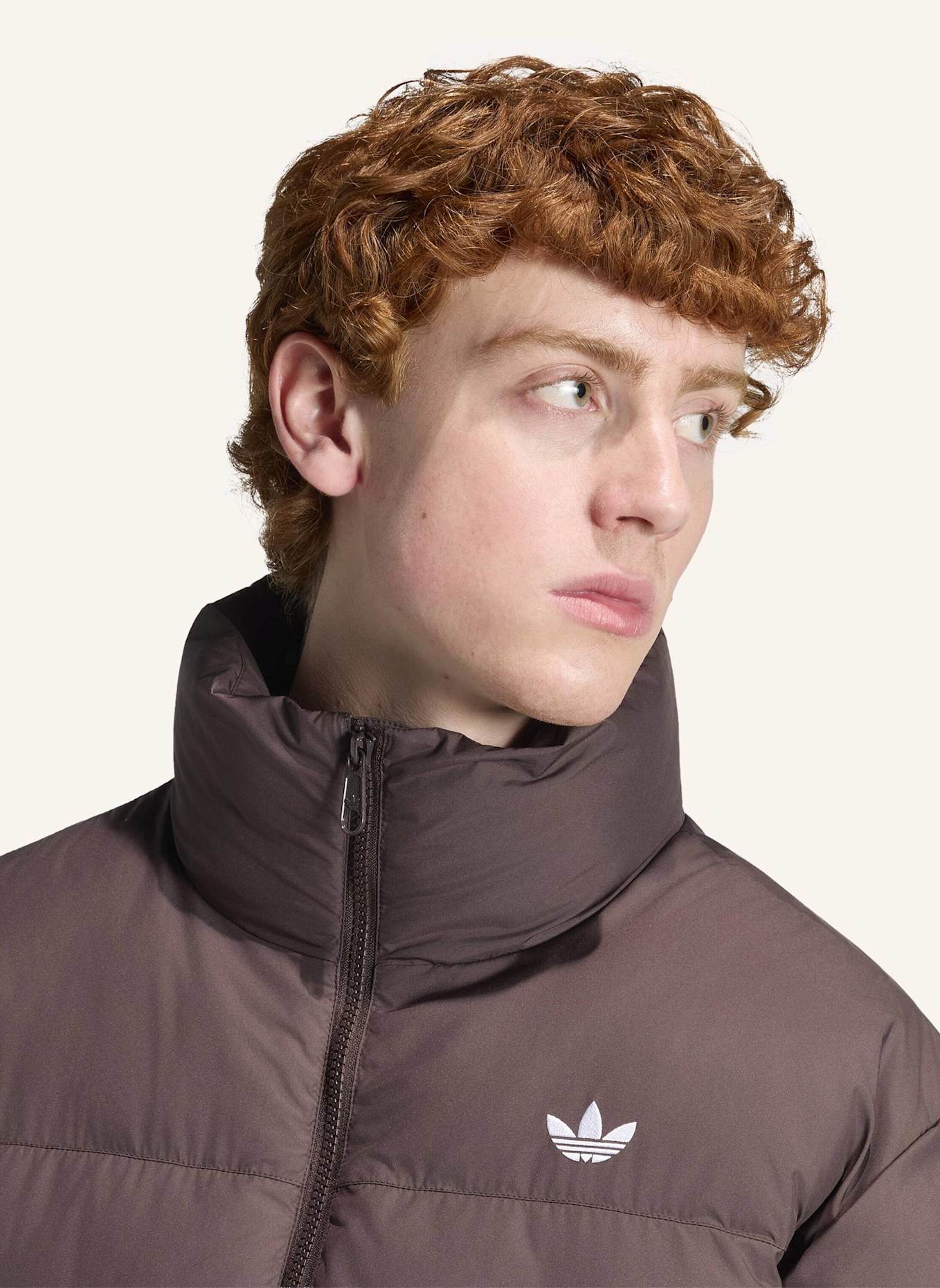adidas Originals REGENJACKE, STEHKRAGEN: BRAUN