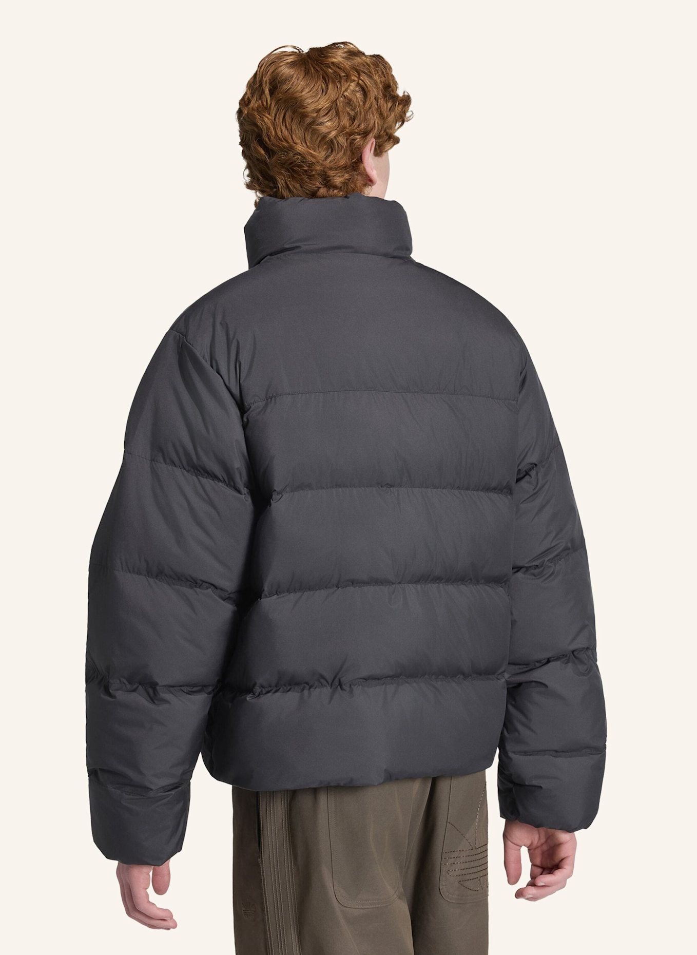 adidas Originals REGENJACKE, STEHKRAGEN: SCHWARZ