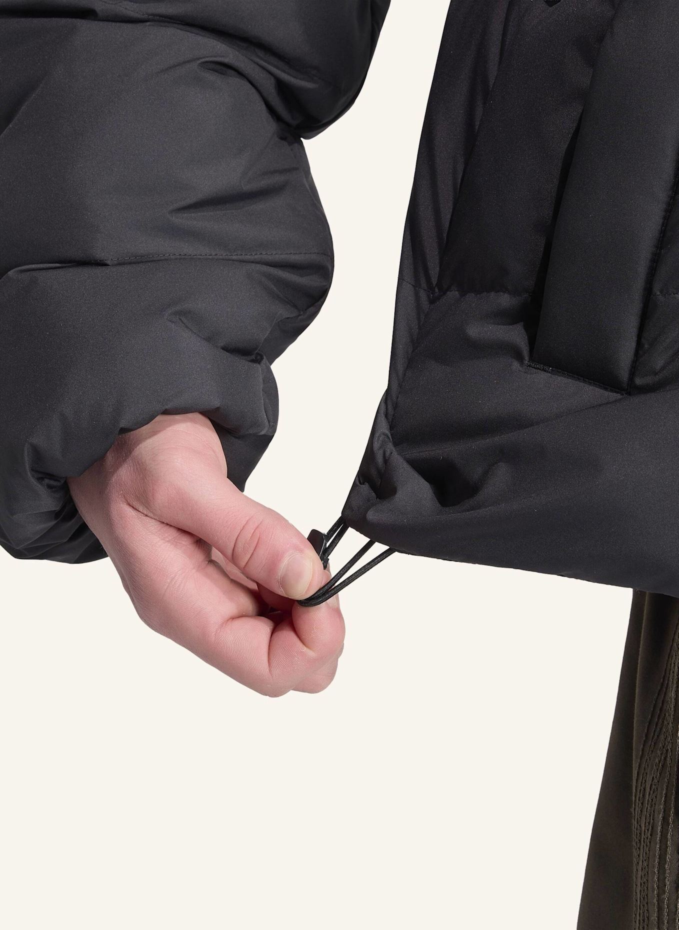 adidas Originals REGENJACKE, STEHKRAGEN: SCHWARZ