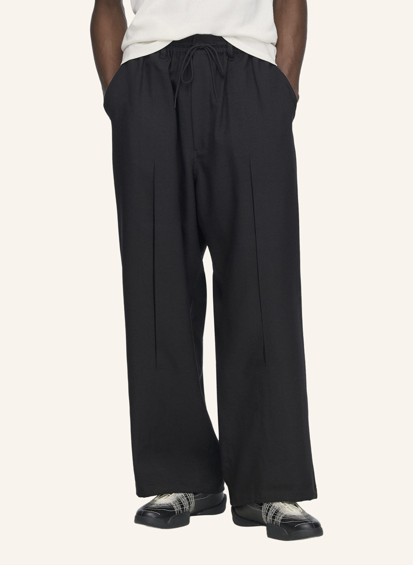 Y-3 Y-3 SPORT UNIFORM BOX HOSE MIT FALTEN: SCHWARZ