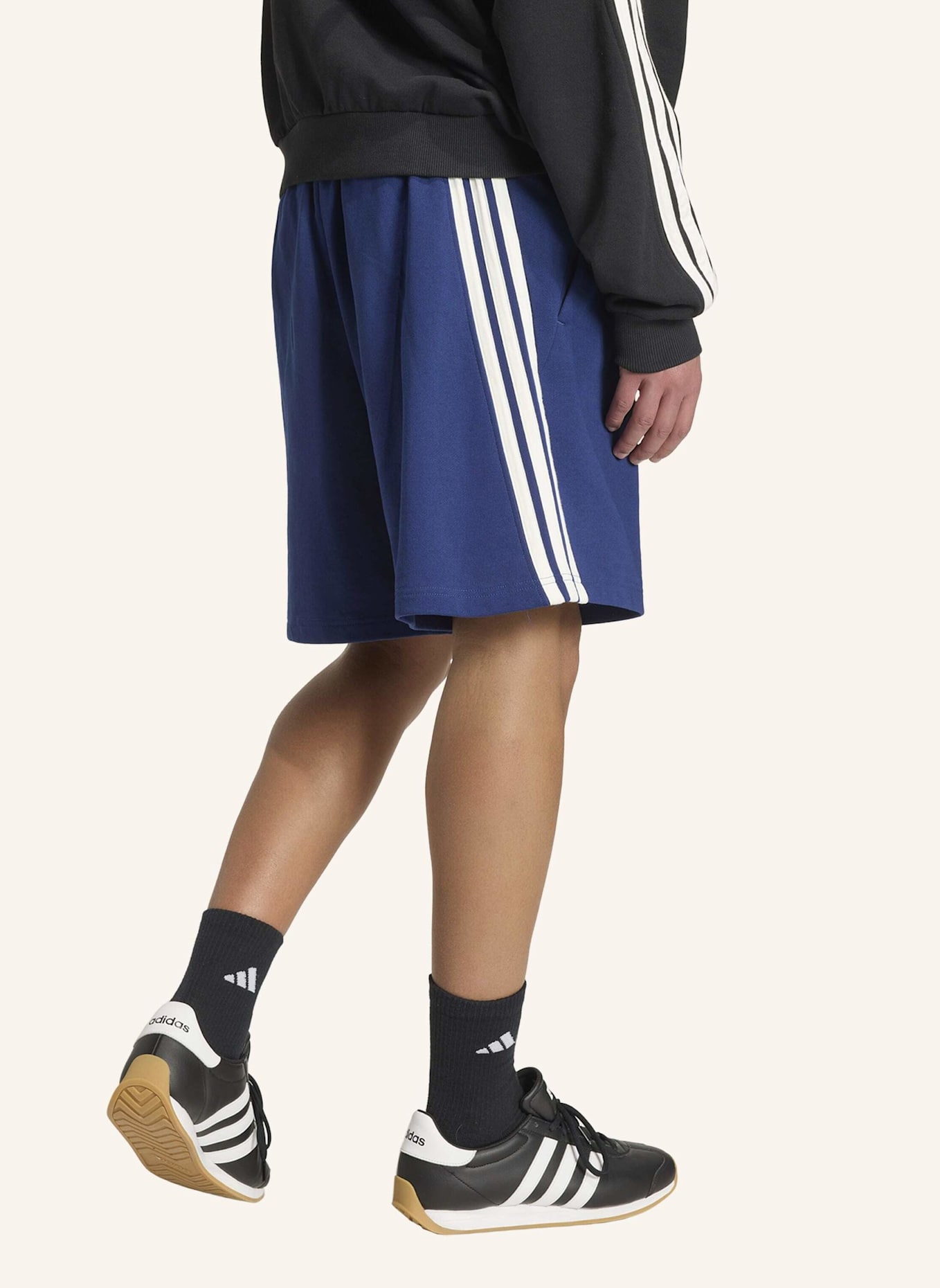 adidas ADIDAS KIT 3-STREIFEN SHORTS: BLAU