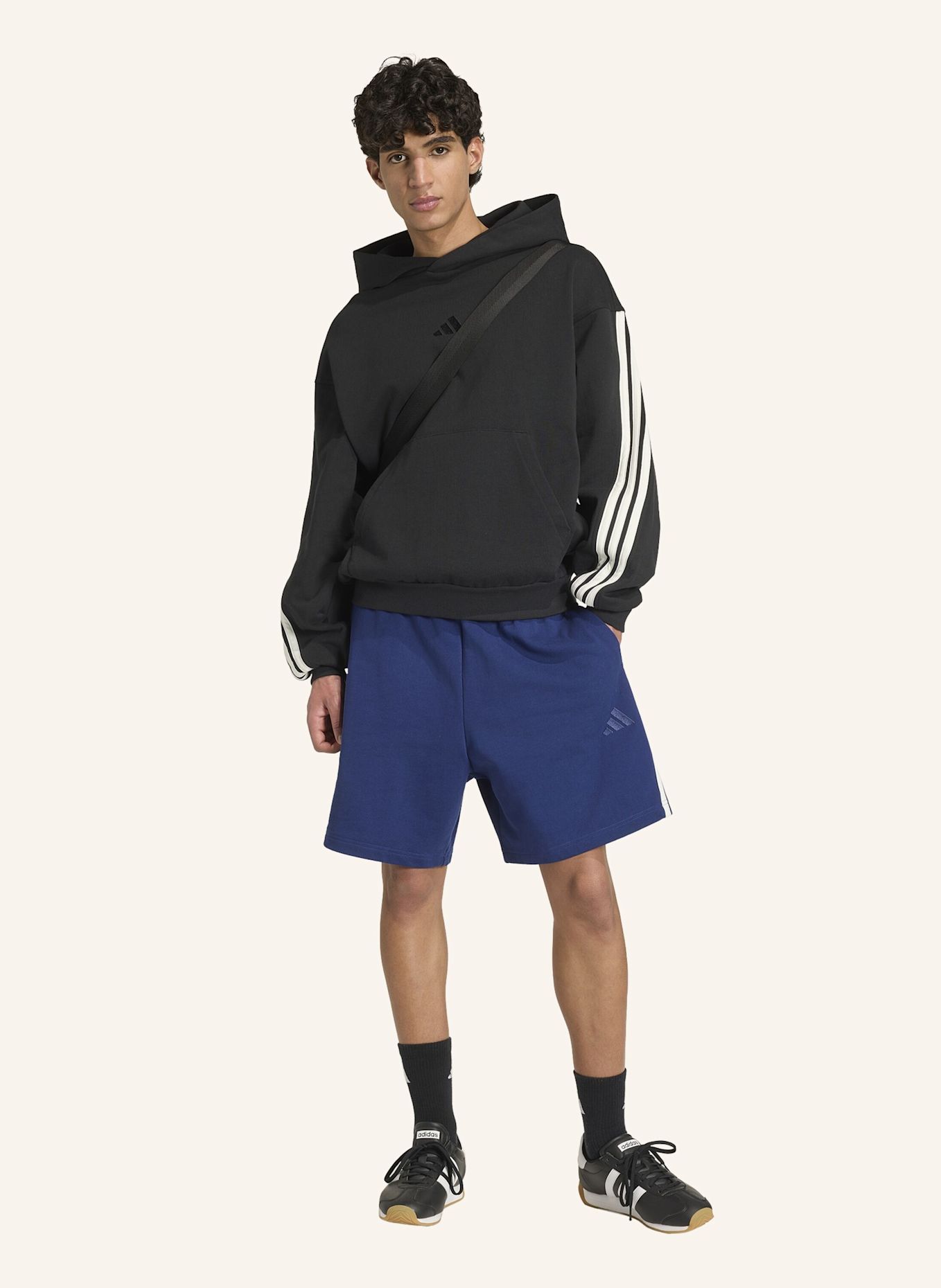 adidas ADIDAS KIT 3-STREIFEN SHORTS: BLAU