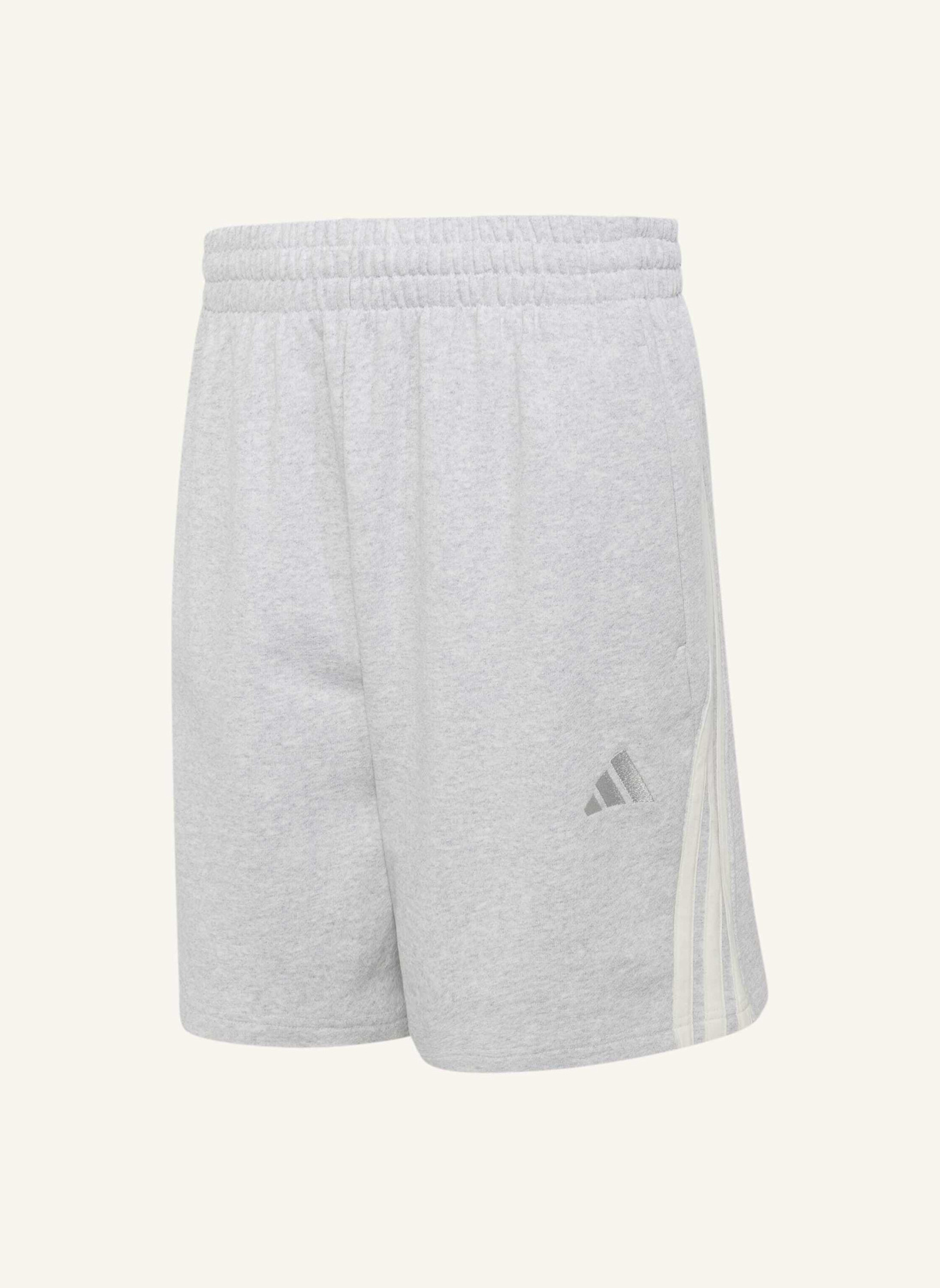 adidas ADIDAS KIT 3-STREIFEN SHORTS: GRAU/ WEISS