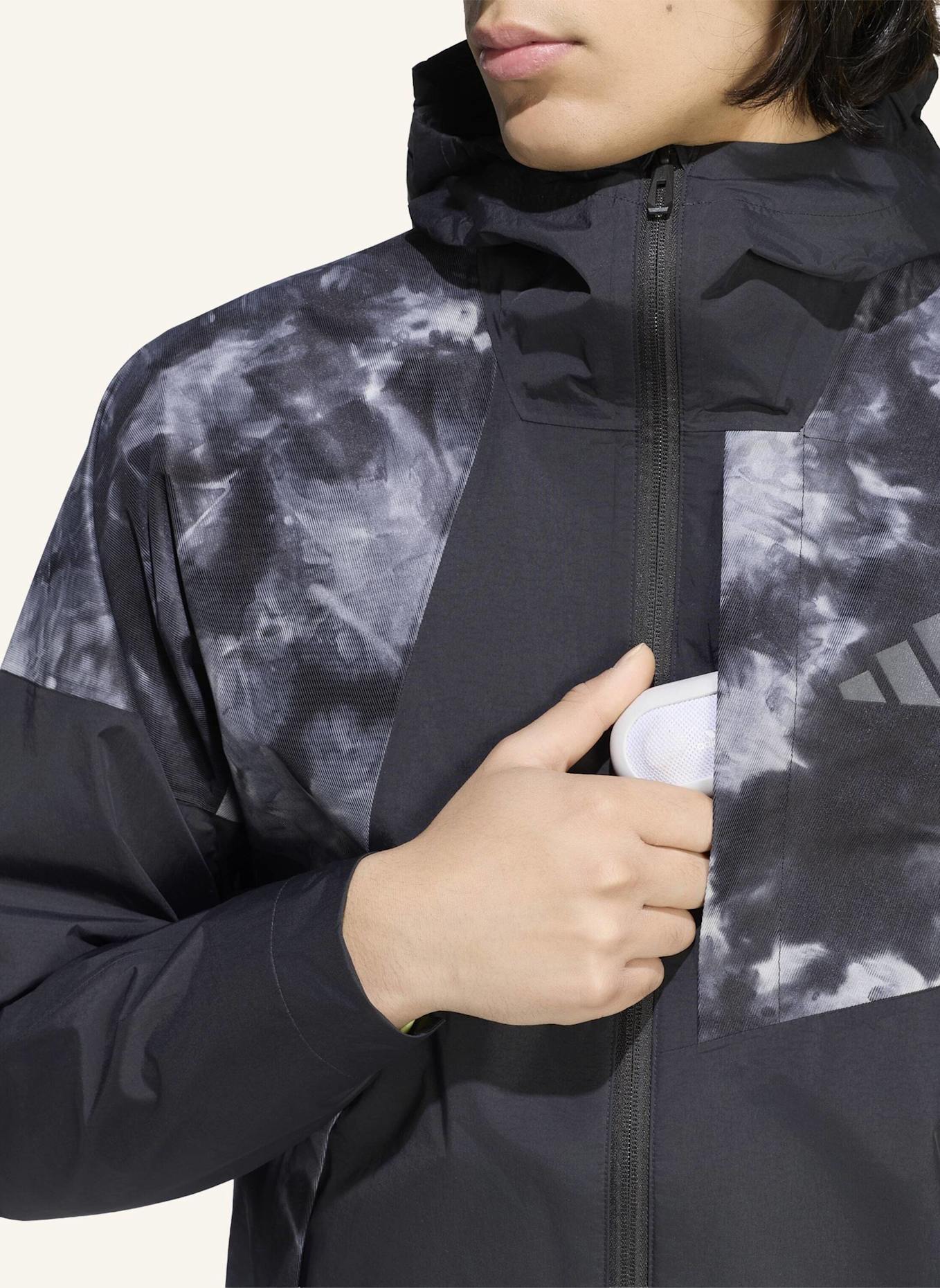 adidas TERREX TERREX XPERIOR 2.5-LAGEN-HYBRID-JACKE, PRIMEKNIT, SPRÜHFÄRBUNG, CLIMAPROOF-BESCHICHTUNG: SCHWARZ