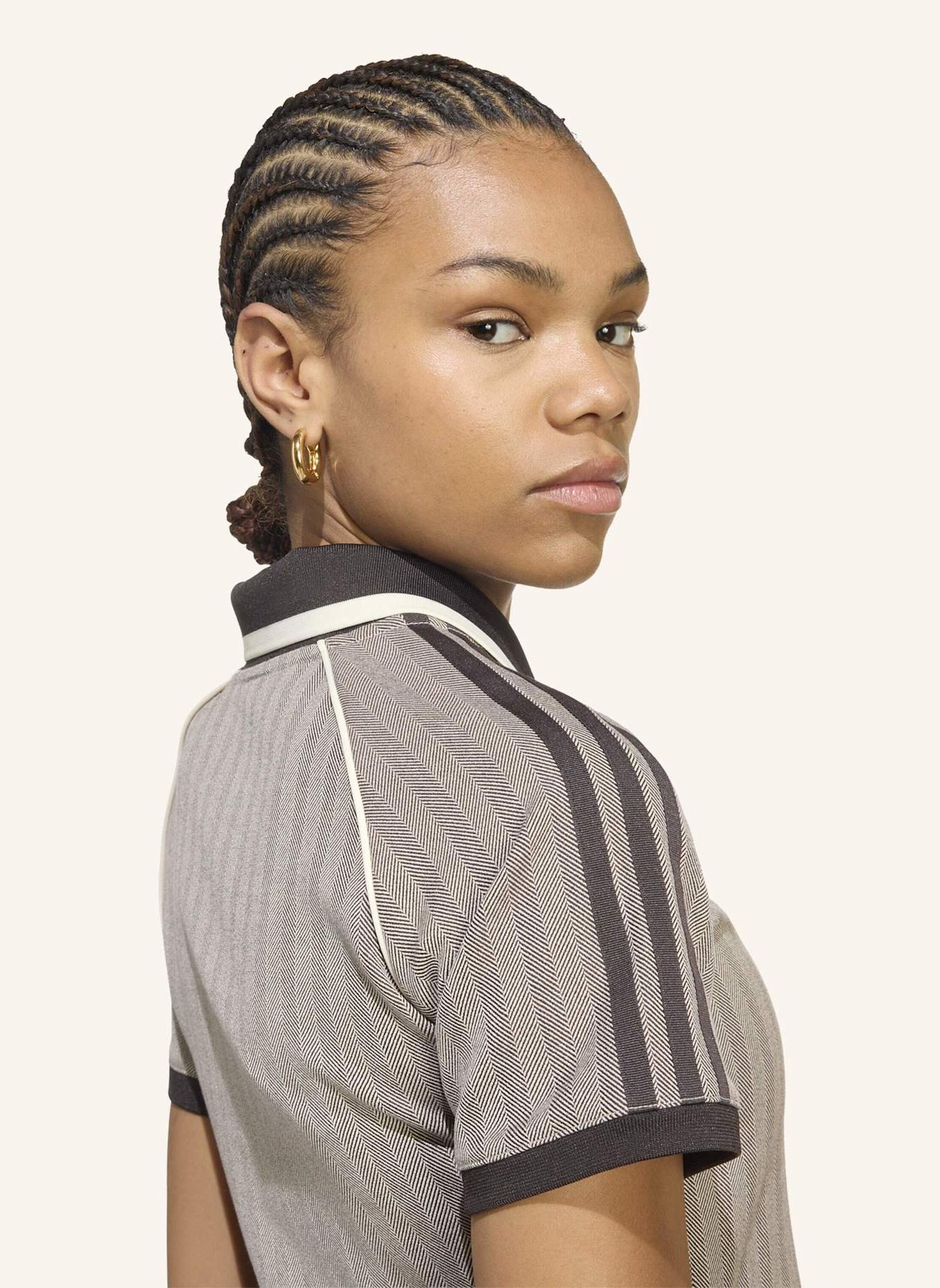 adidas Originals TWEED-POLOSHIRT: BRAUN