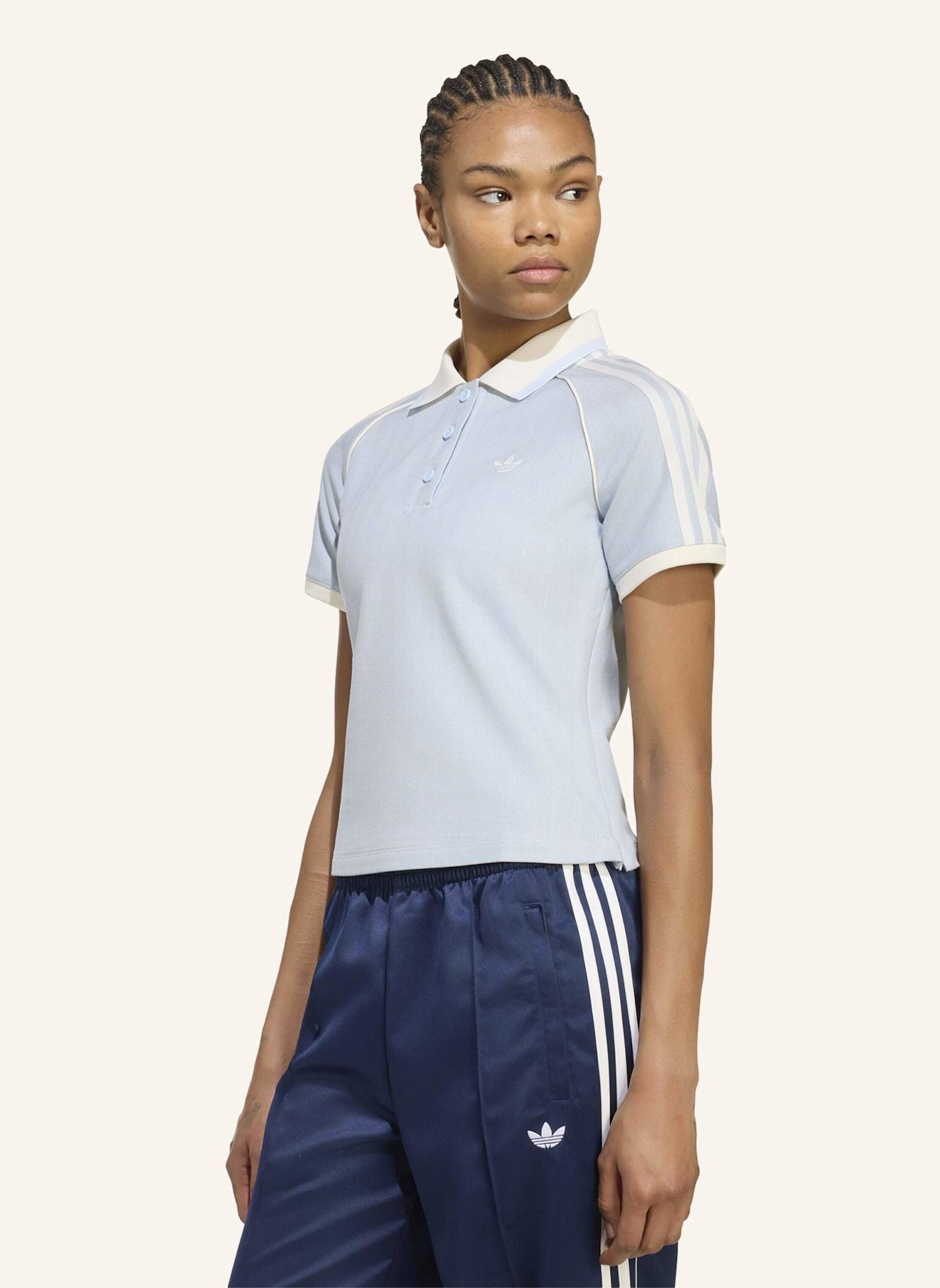 adidas Originals TWEED-POLOSHIRT: BLAU