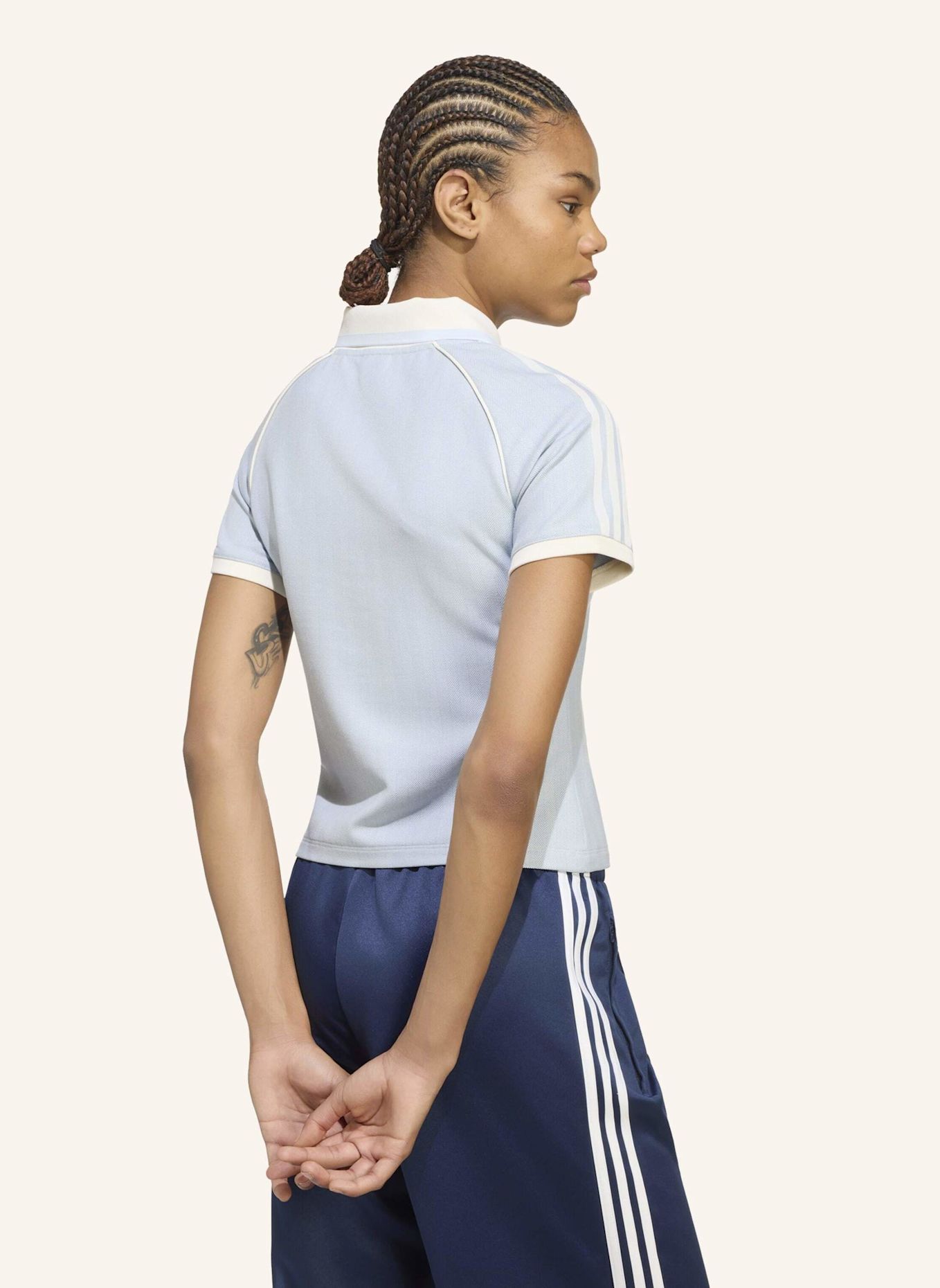adidas Originals TWEED-POLOSHIRT: BLAU
