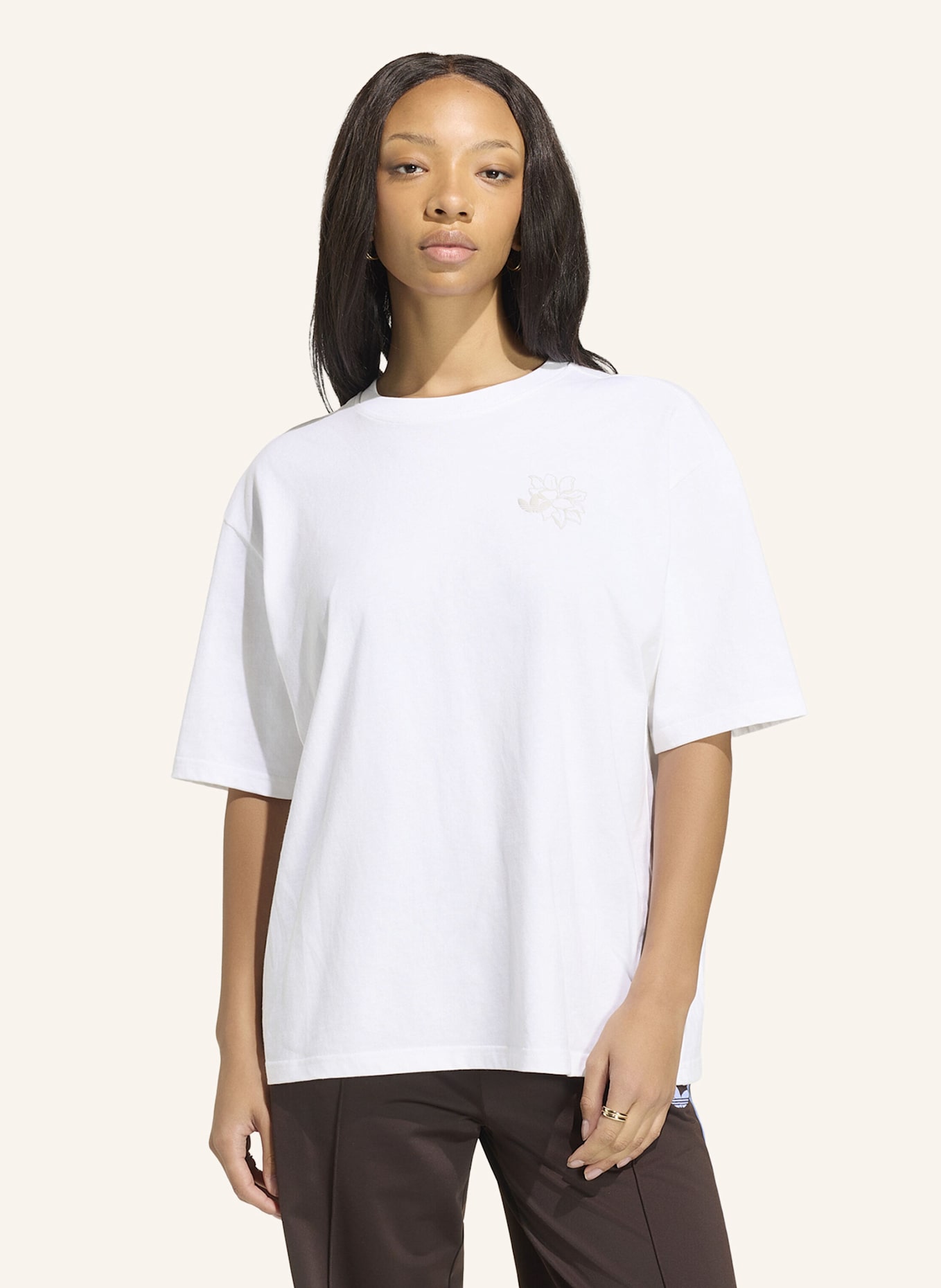 adidas Originals FLORAL GFX T-SHIRT: WEISS
