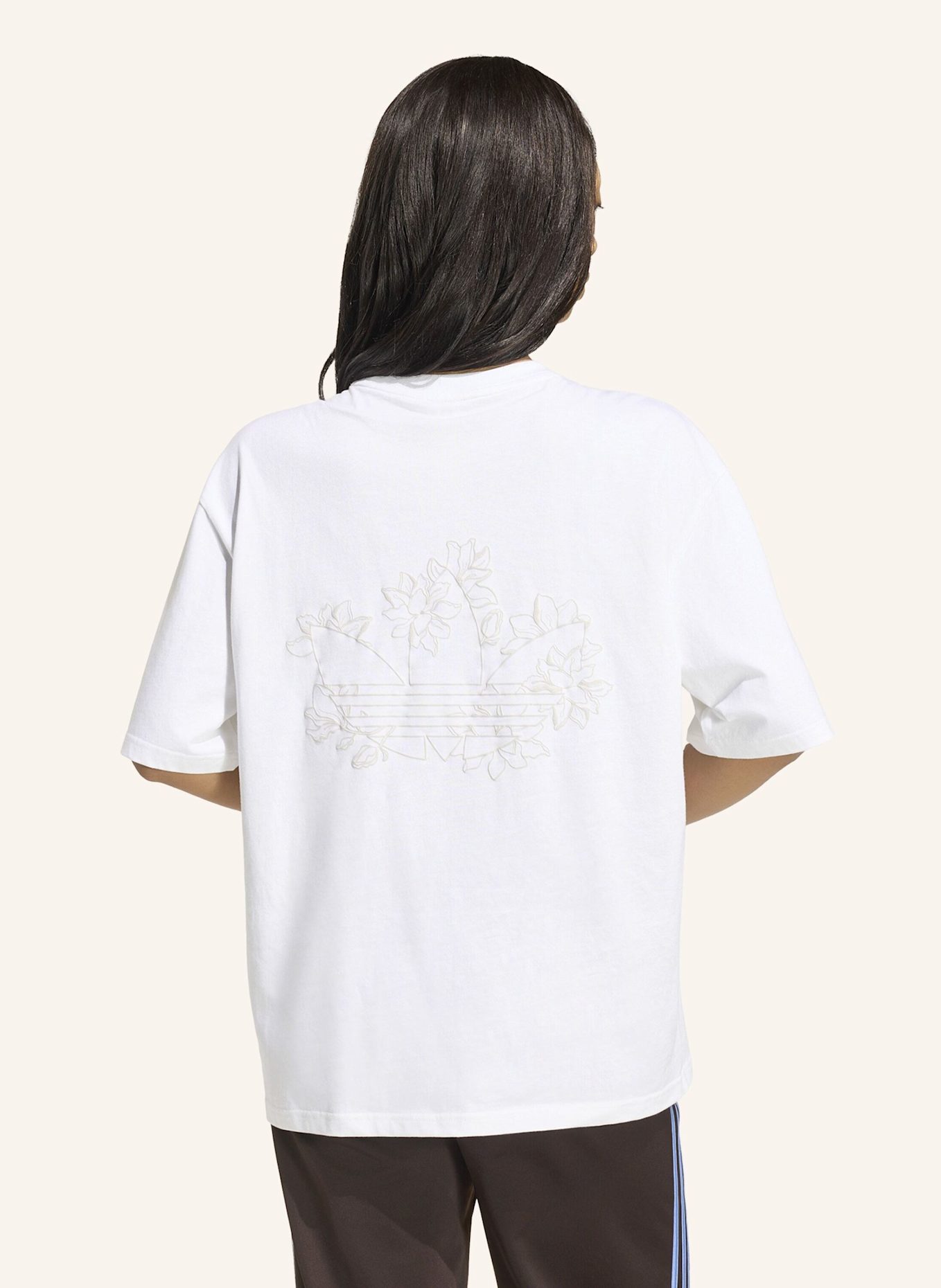 adidas Originals FLORAL GFX T-SHIRT: WEISS