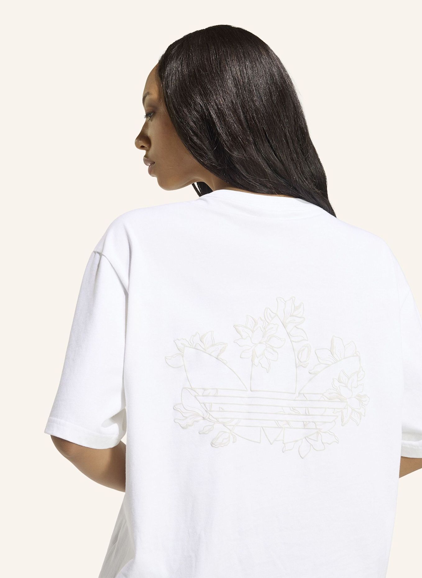 adidas Originals FLORAL GFX T-SHIRT: WEISS