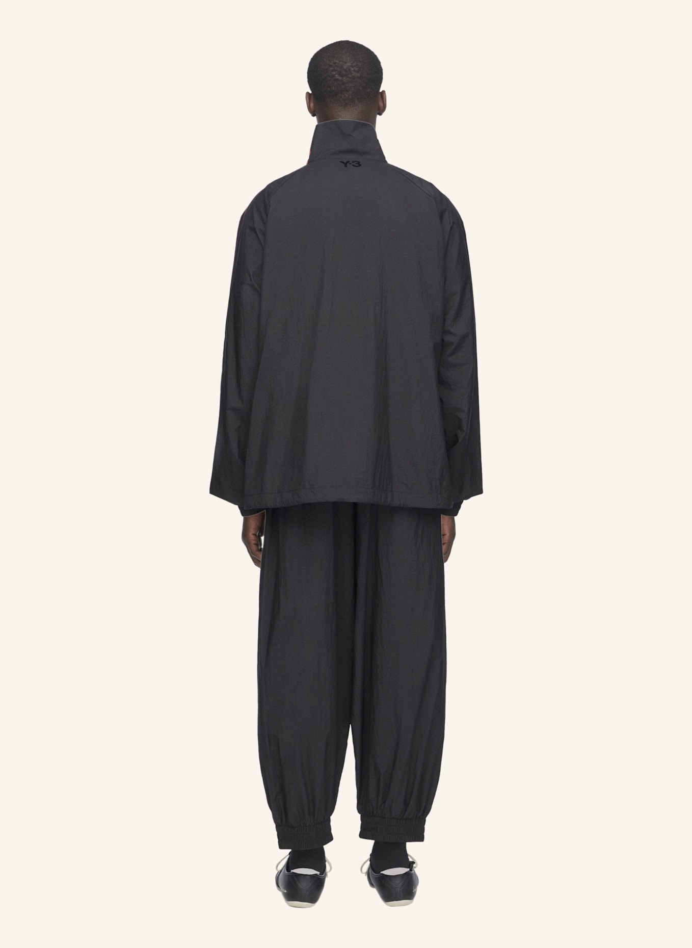 Y-3 Y-3 NYLON-TRAININGSHOSE 3-STREIFEN MIT FARBVERLAUF: SCHWARZ