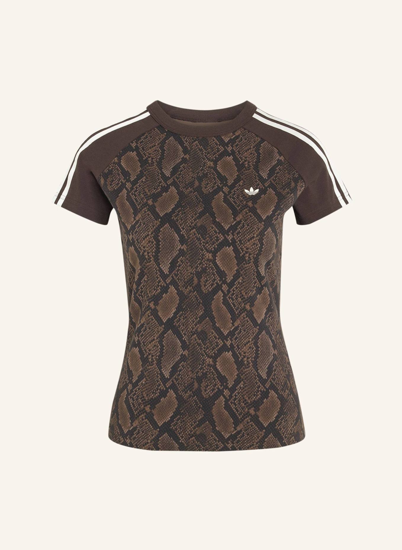 adidas Originals CALI T-SHIRT, SCHLANGENPRINT: BRAUN