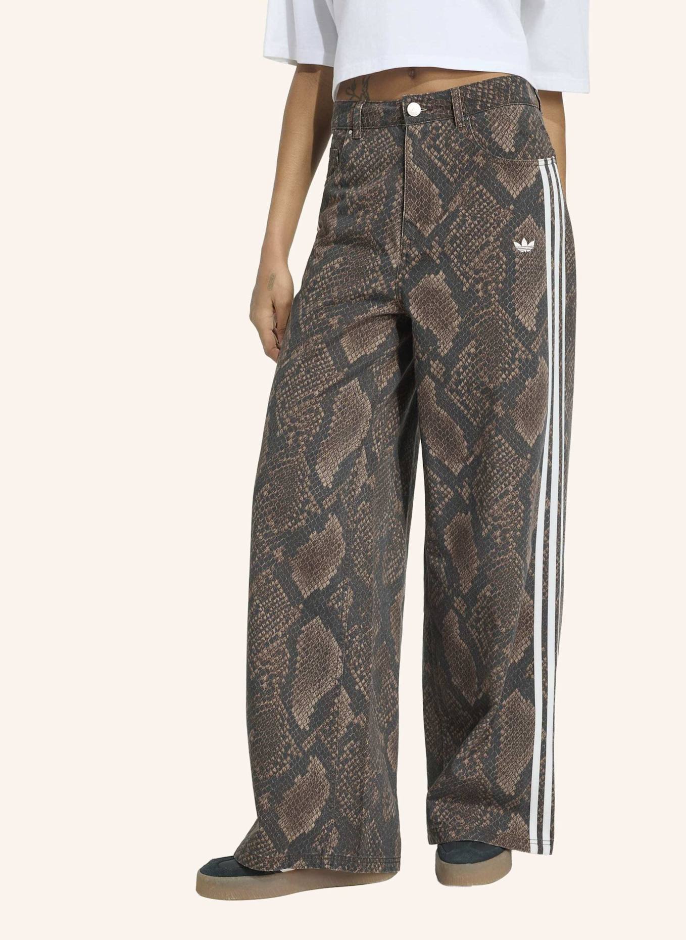 adidas Originals Wide Leg Jeans: BRAUN