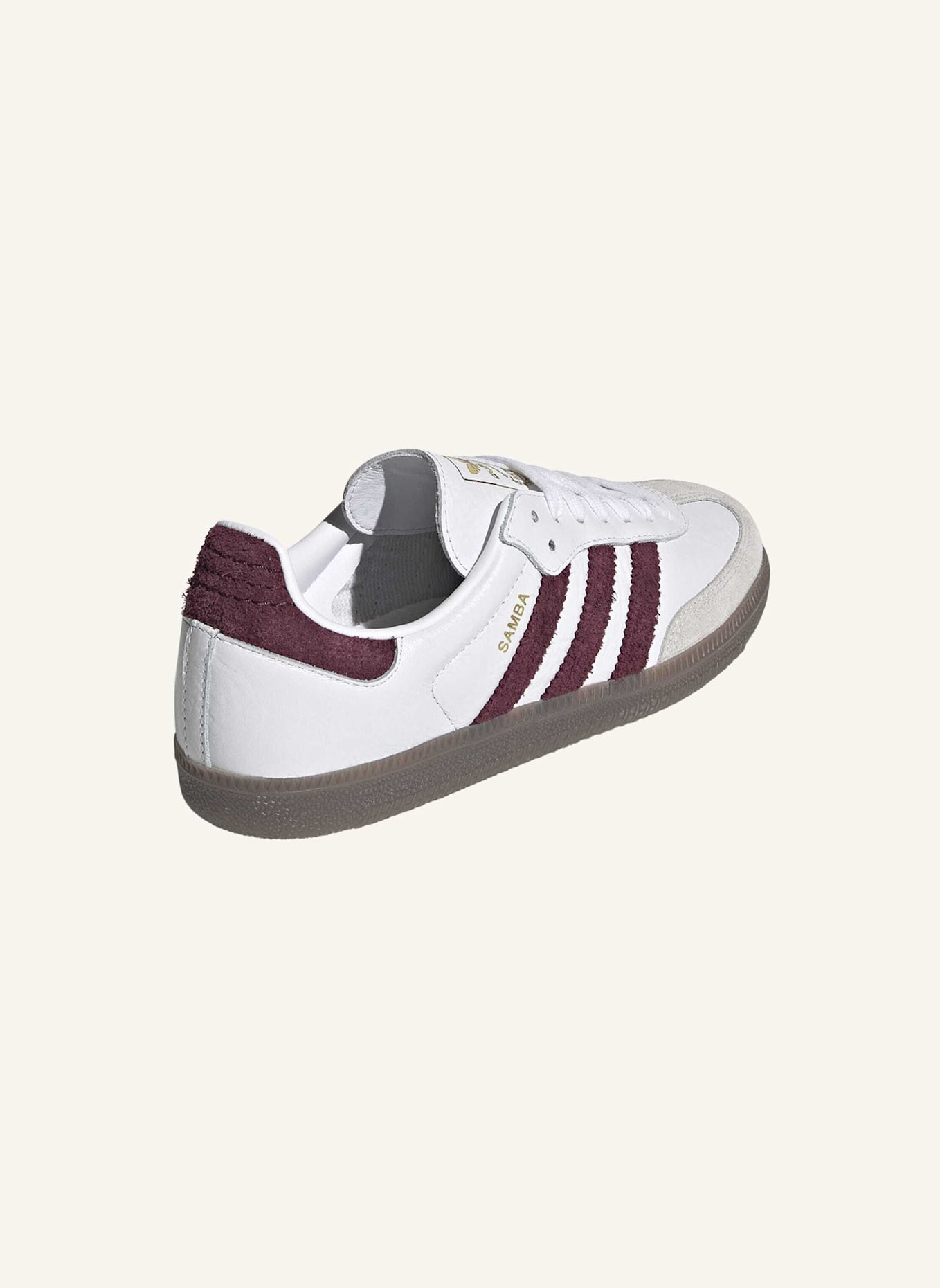 adidas Originals SAMBA OG SCHUH: WEISS/ ROT/ BEIGE