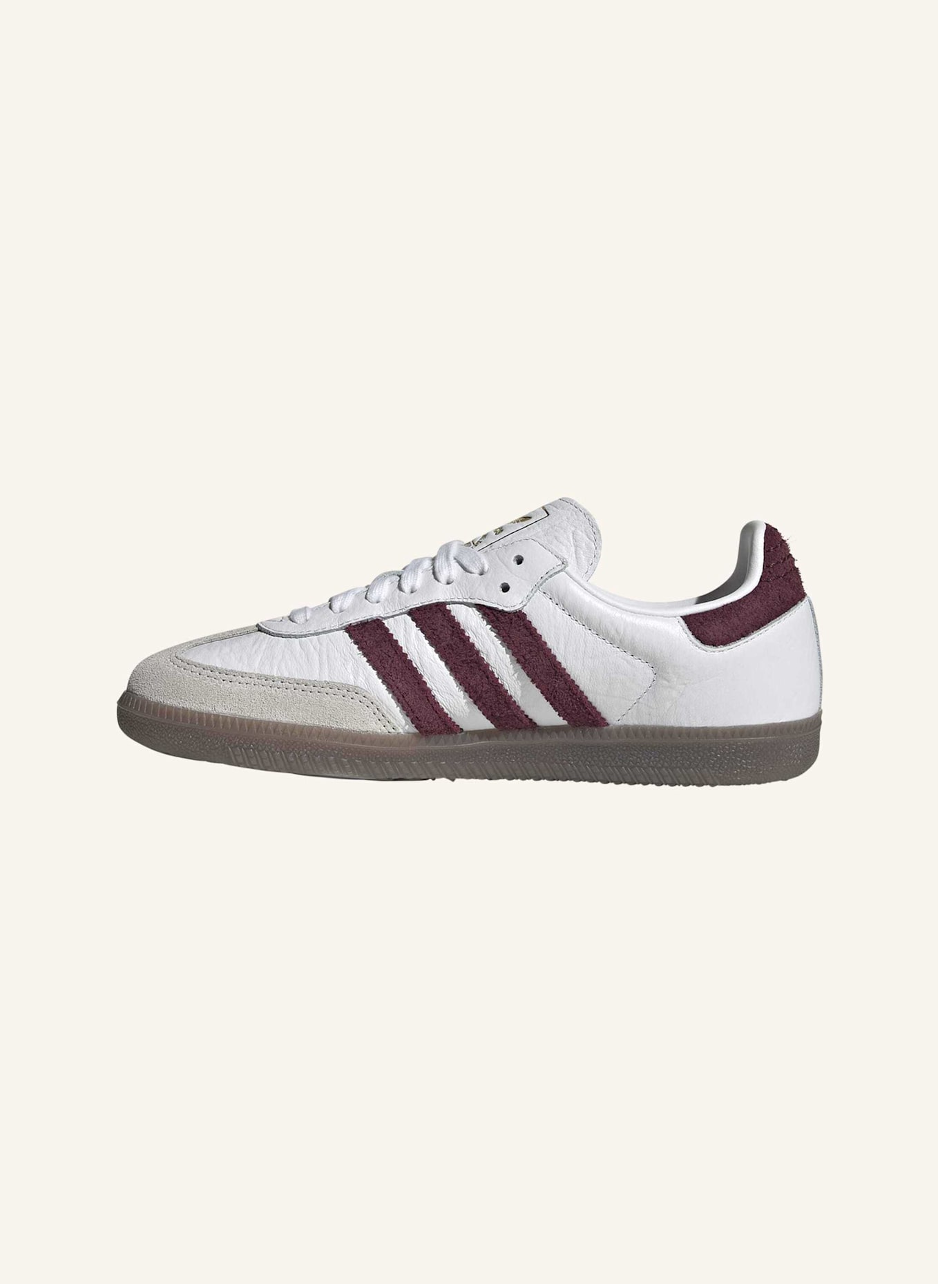 adidas Originals SAMBA OG SCHUH: WEISS/ ROT/ BEIGE