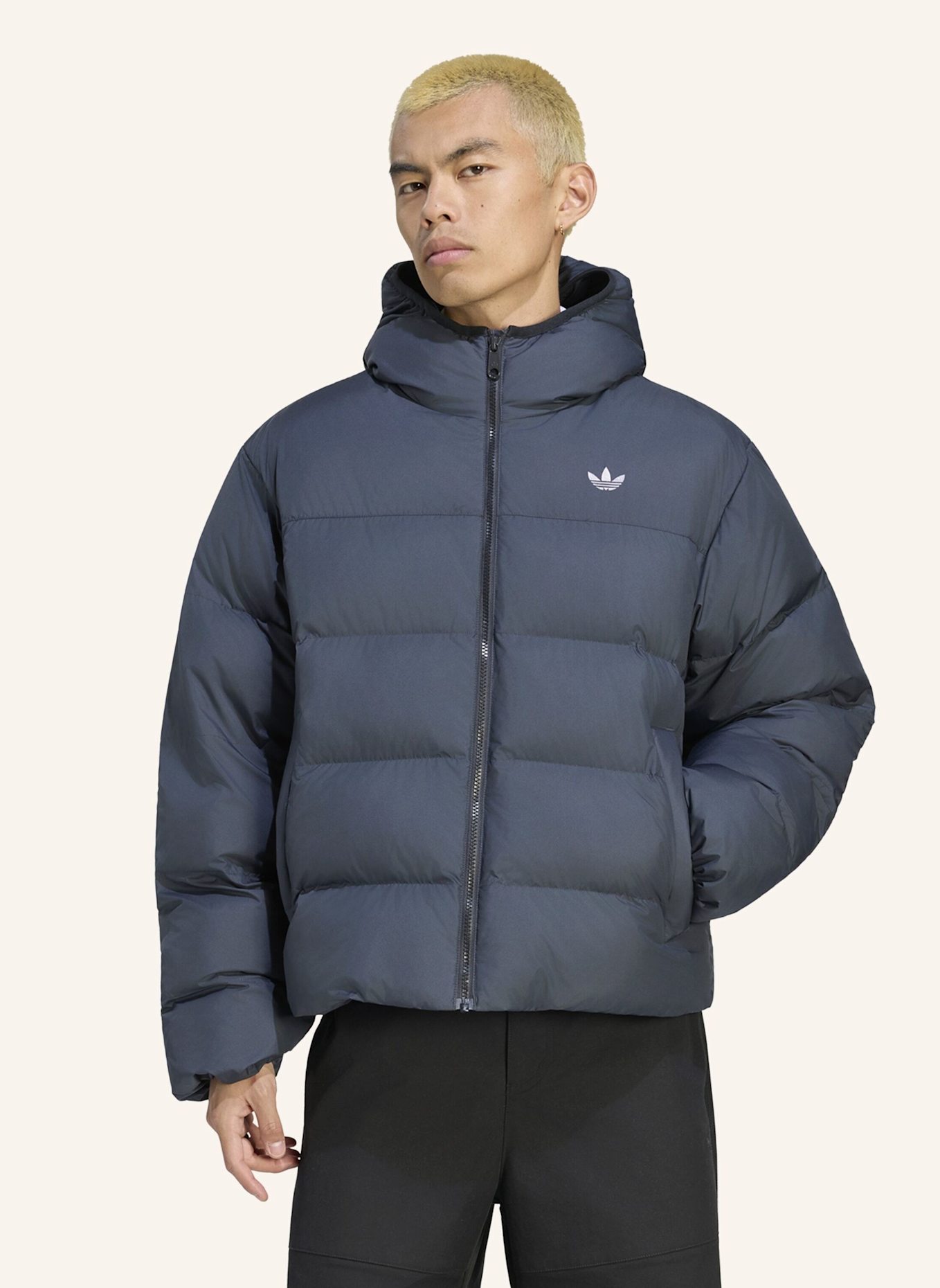 adidas Originals REGENJACKE, KAPUZE: GRAU