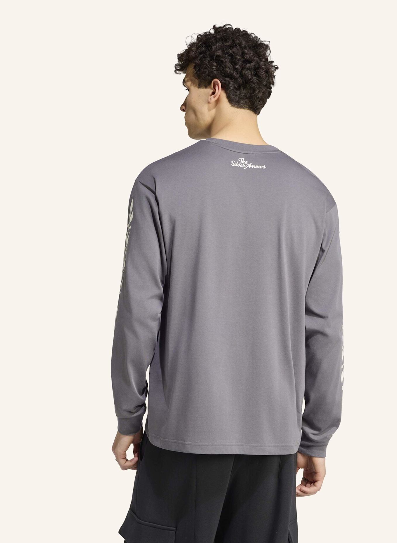 adidas MERCEDES-AMG PETRONAS FORMULA 1 TEAM SILVER ARROWS LONGSLEEVE: GRAU/ WEISS