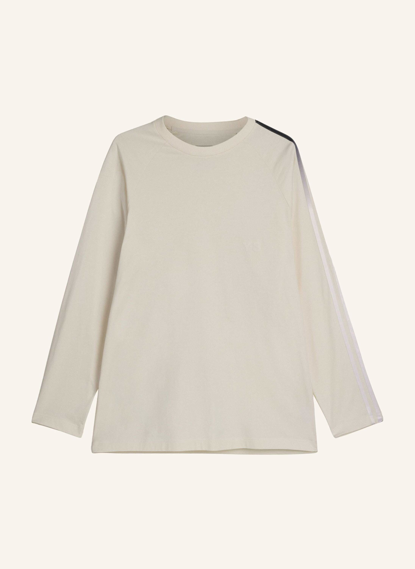 Y-3 Y-3 OVERSIZE LONGSLEEVE T-SHIRT MIT FARBVERLAUFSSTREIFEN: WEISS