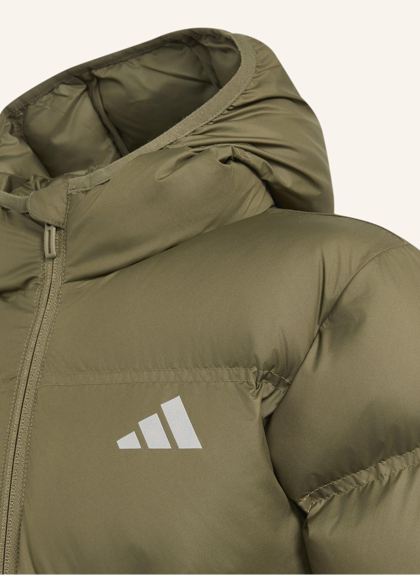 adidas JACKE, KUNSTDAUNEN: GRÜN/ SILBER