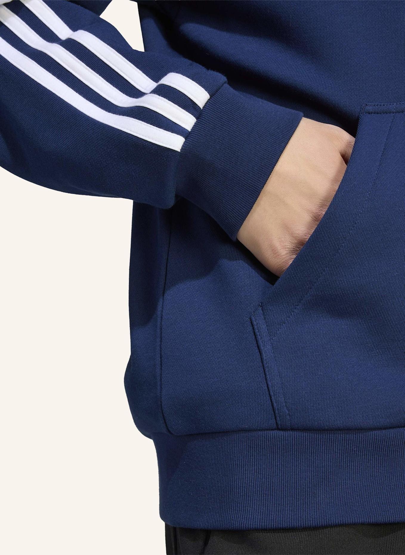 adidas ESSENTIALS 3-STREIFEN FRENCH TERRY KAPUZENJACKE: WEISS