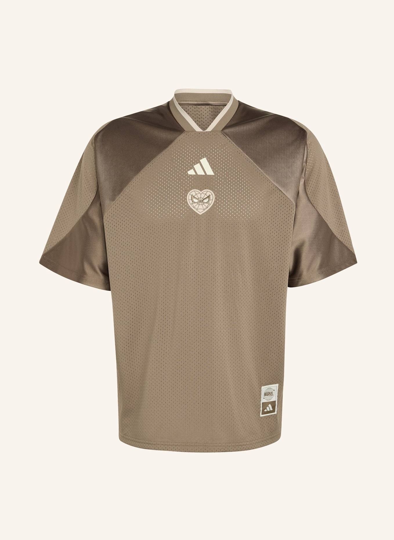 adidas ADIDAS MARVEL SPIDER-MAN MESH SHIRT: KHAKI