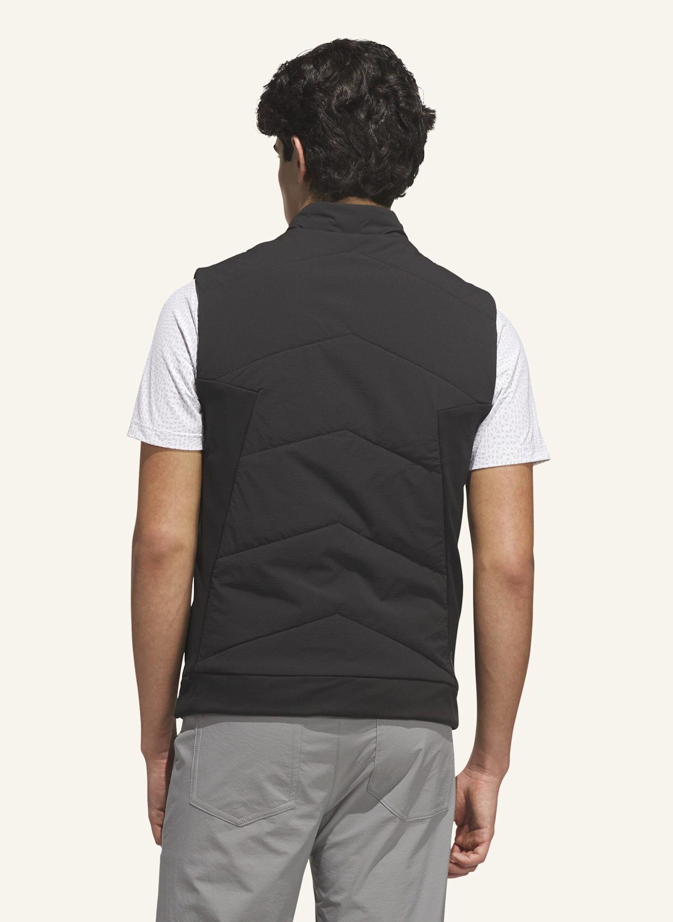 adidas ULTIMATE365+ COURSE CONTROL WESTE, ABGESTEPPT: SCHWARZ