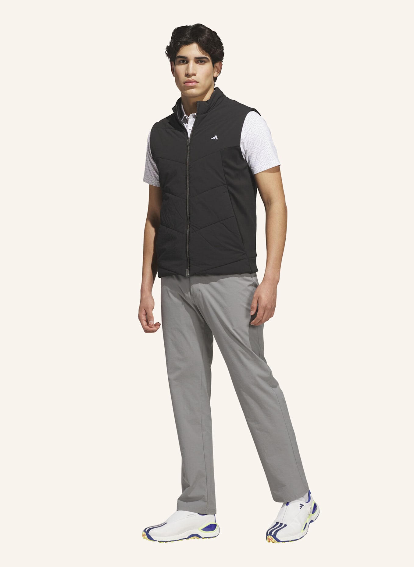 adidas ULTIMATE365+ COURSE CONTROL WESTE, ABGESTEPPT: SCHWARZ