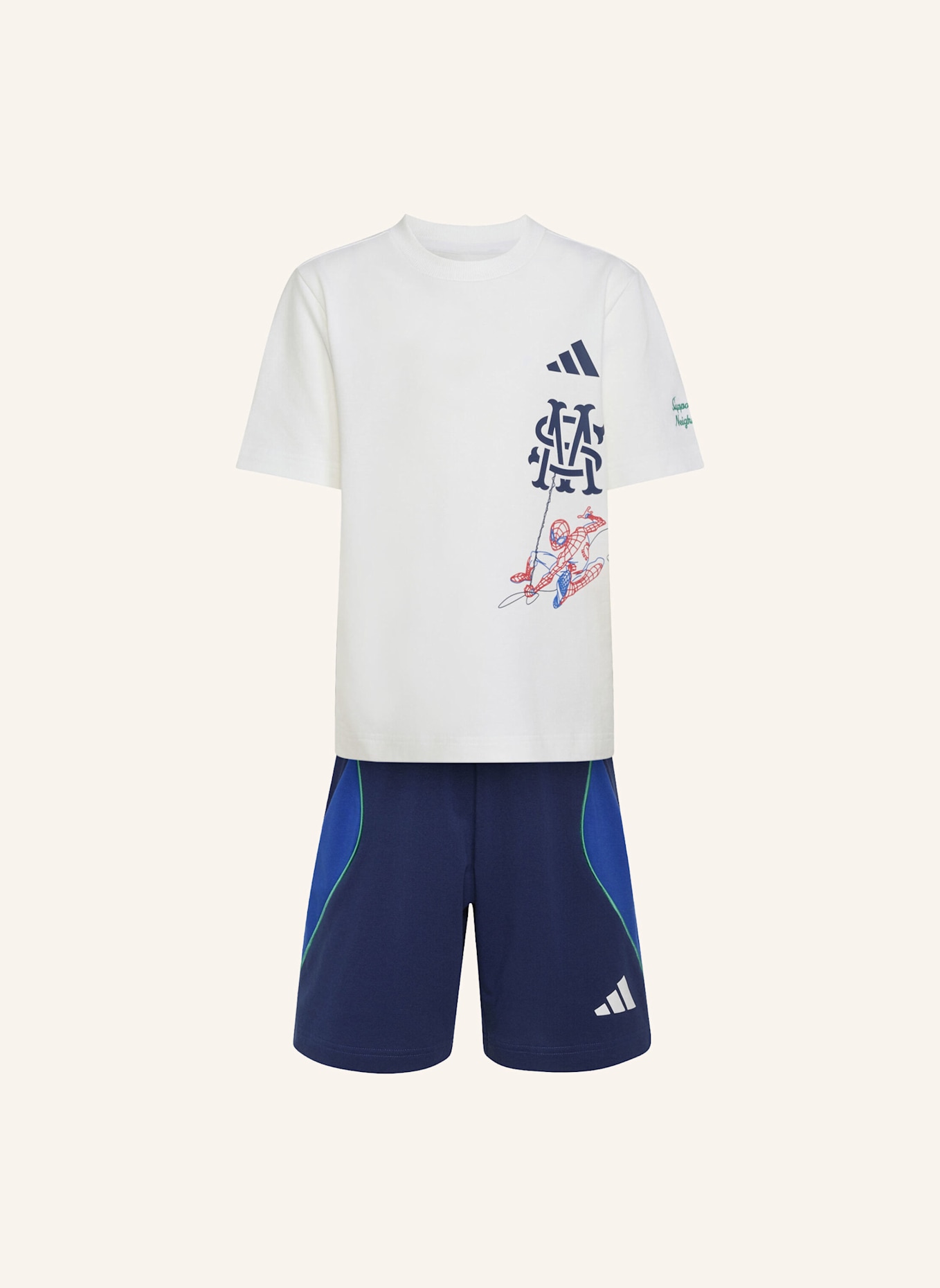 adidas ADIDAS MARVEL SPIDER-MAN SET, T-SHIRT UND SHORTS: WEISS