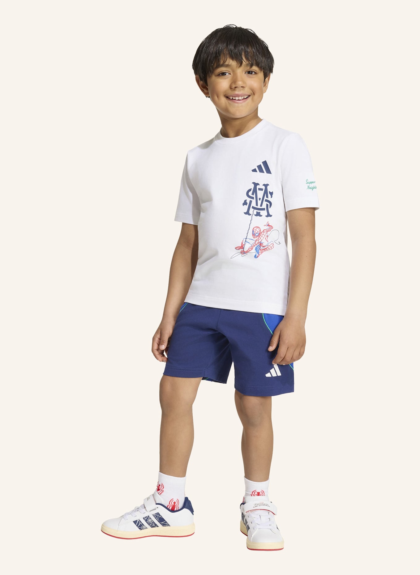 adidas ADIDAS MARVEL SPIDER-MAN SET, T-SHIRT UND SHORTS: WEISS