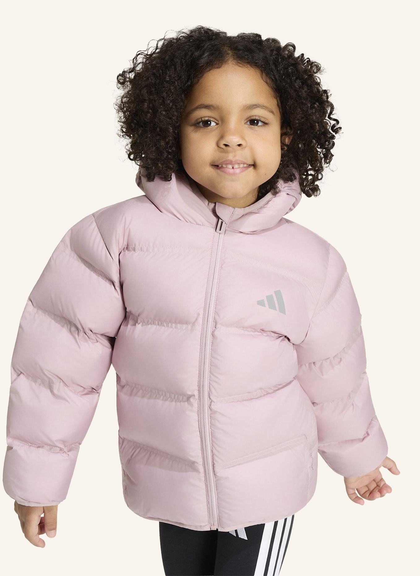 adidas JACKE, KUNSTDAUNEN: SILBER