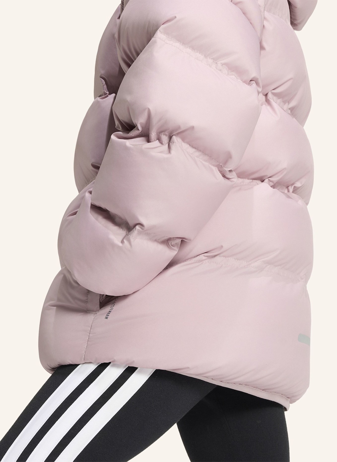 adidas JACKE, KUNSTDAUNEN: SILBER