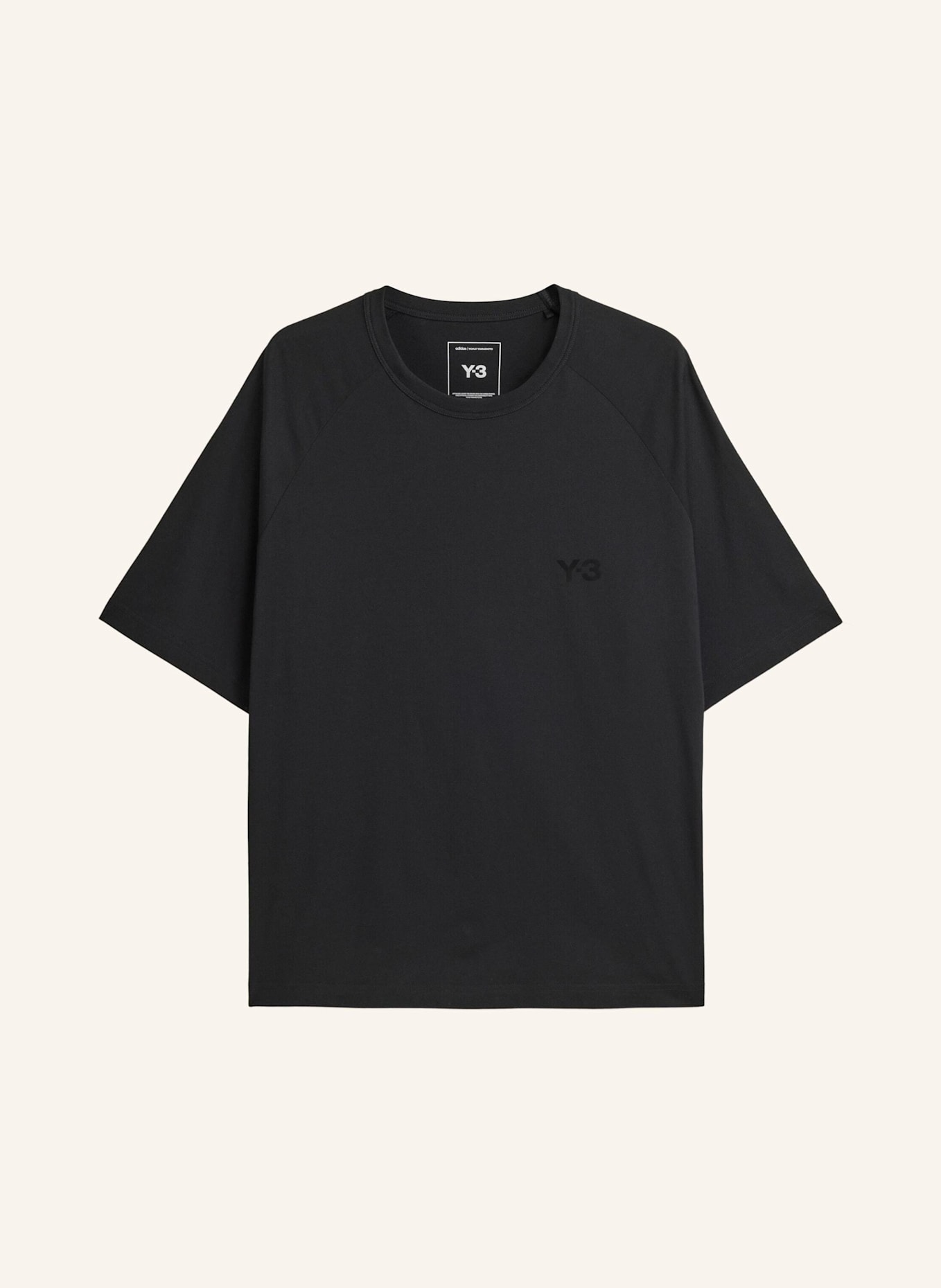 Y-3 Y-3 KASTIGES T-SHIRT: SCHWARZ