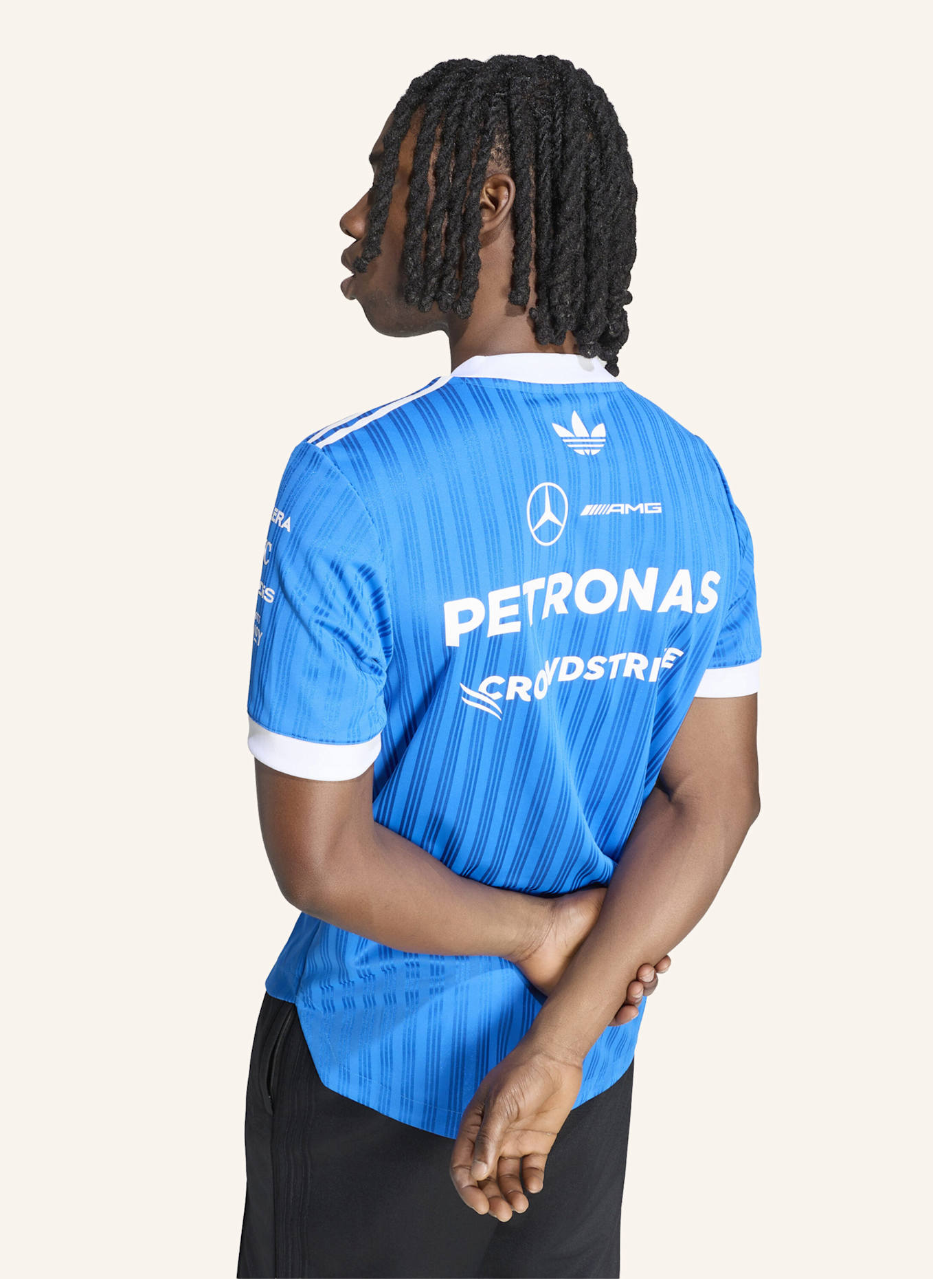 adidas MERCEDES AMG PETRONAS FORMEL 1 TEAM BLUE WONDER AUTHENTIC DRIVER TRIKOT: BLAU