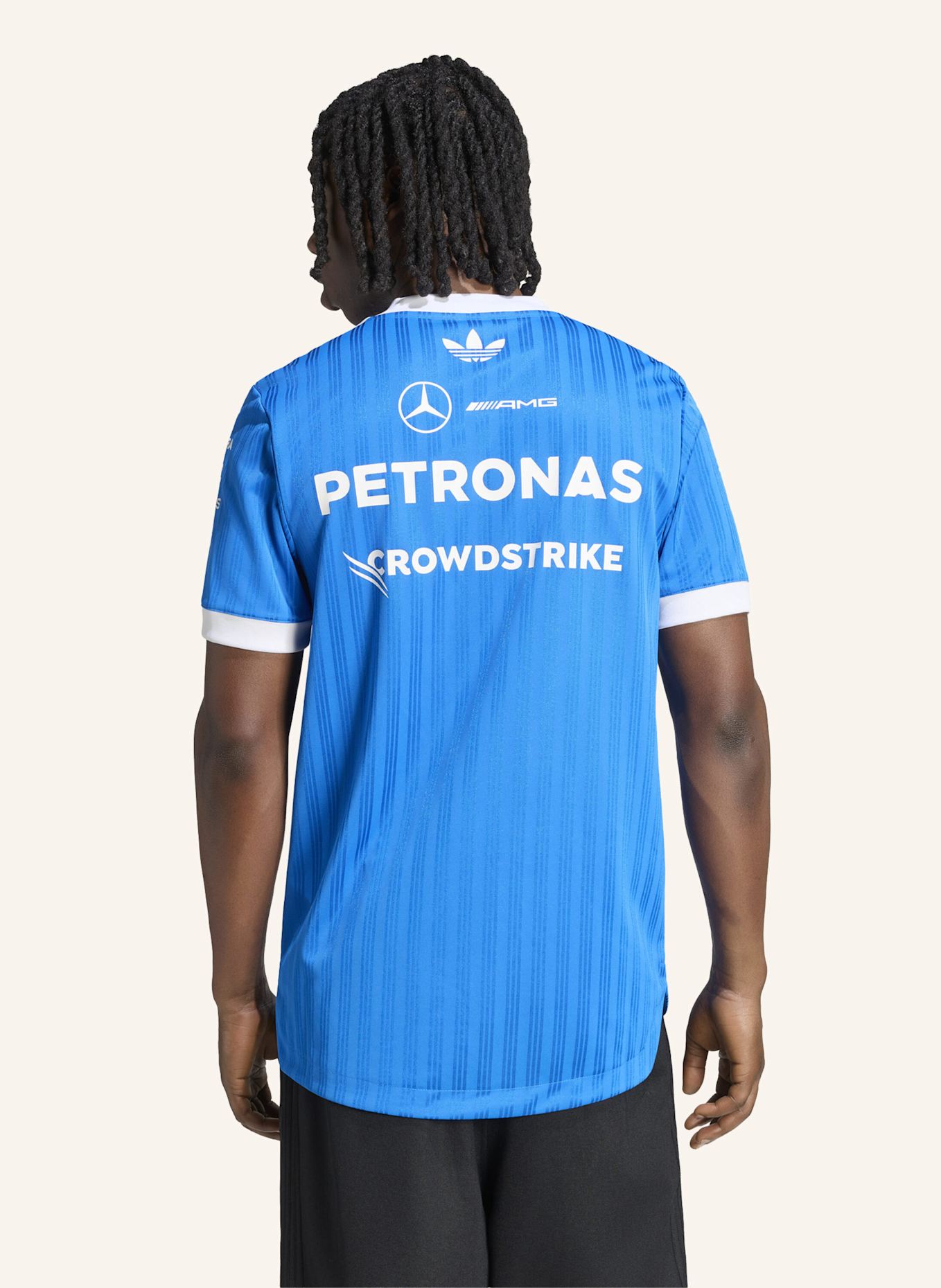 adidas MERCEDES AMG PETRONAS FORMEL 1 TEAM BLUE WONDER AUTHENTIC DRIVER TRIKOT: BLAU