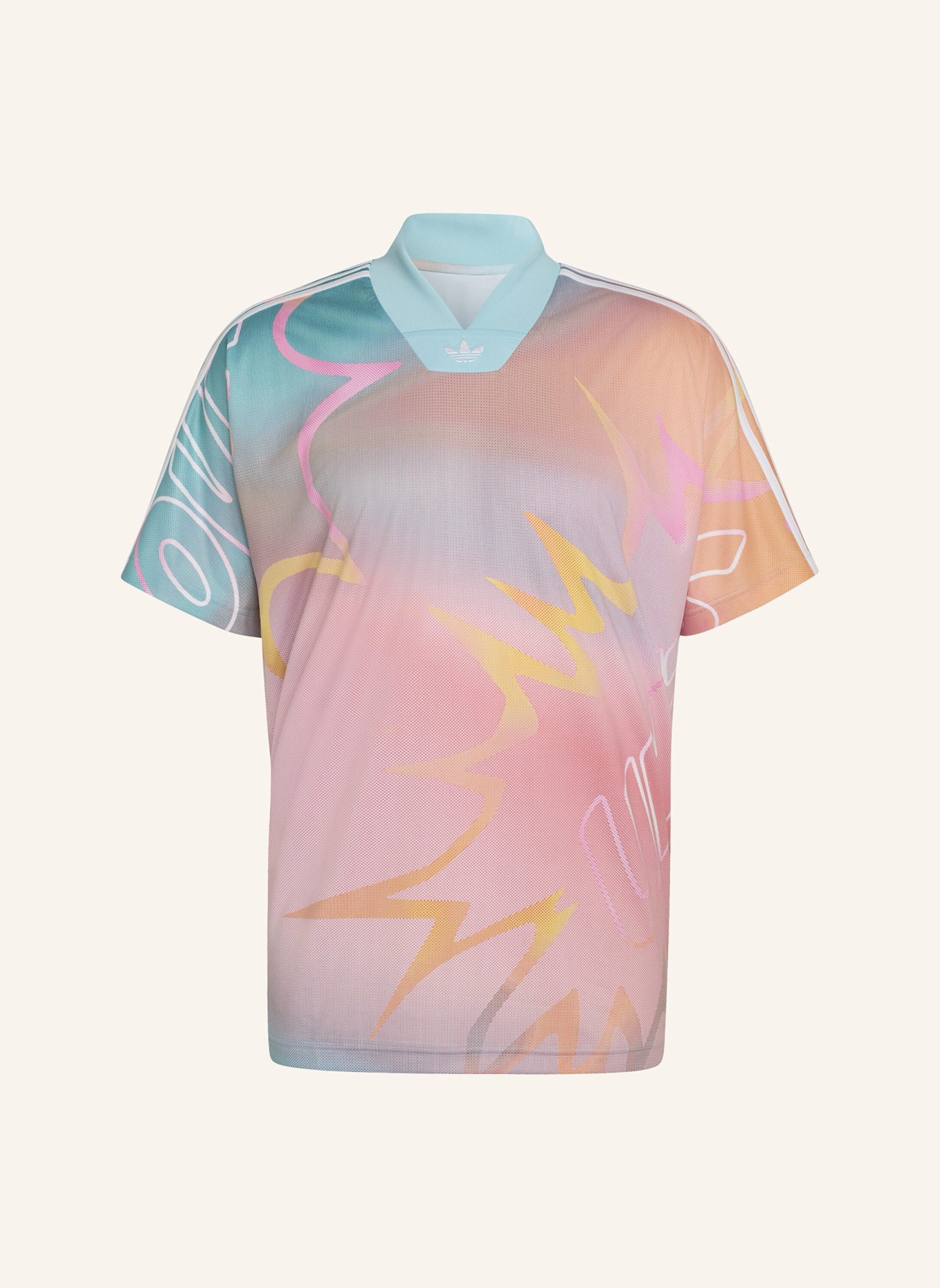 adidas Originals LOVE UNITES AOP JERSEY: GRÜN/ GRAU