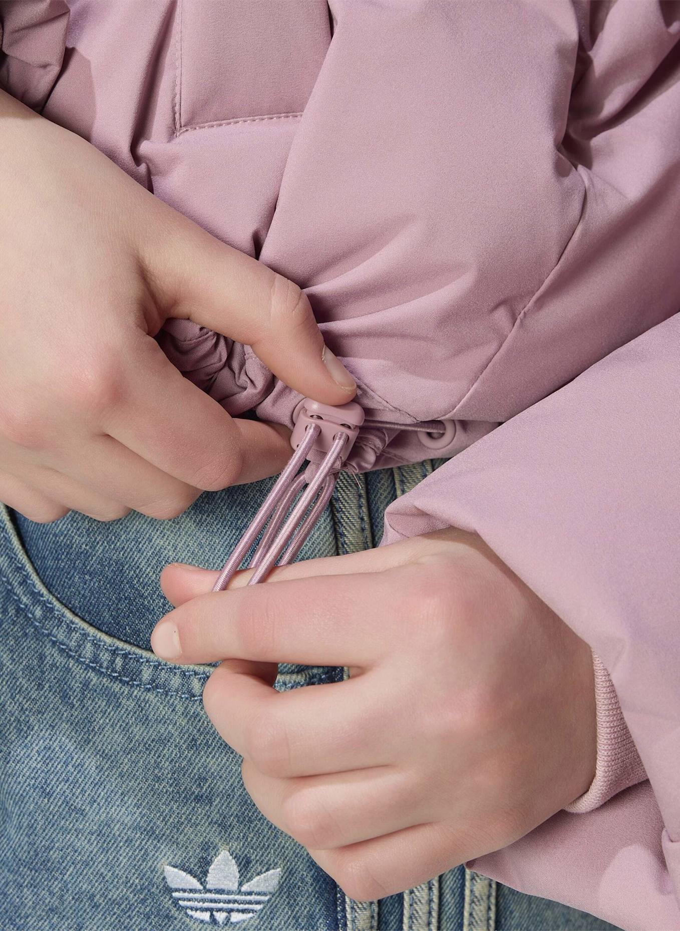 adidas Originals PUFFER JACKE, OVERSIZE-PASSFORM: LILA