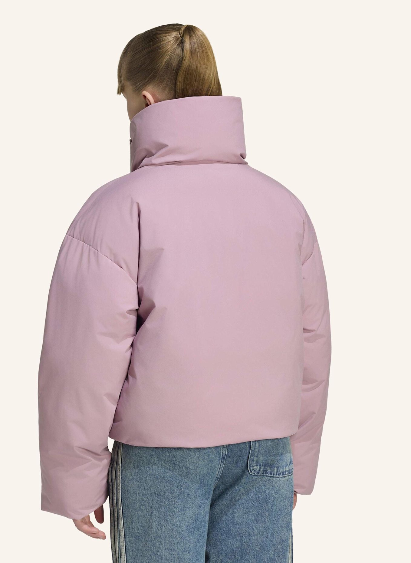 adidas Originals PUFFER JACKE, OVERSIZE-PASSFORM: LILA