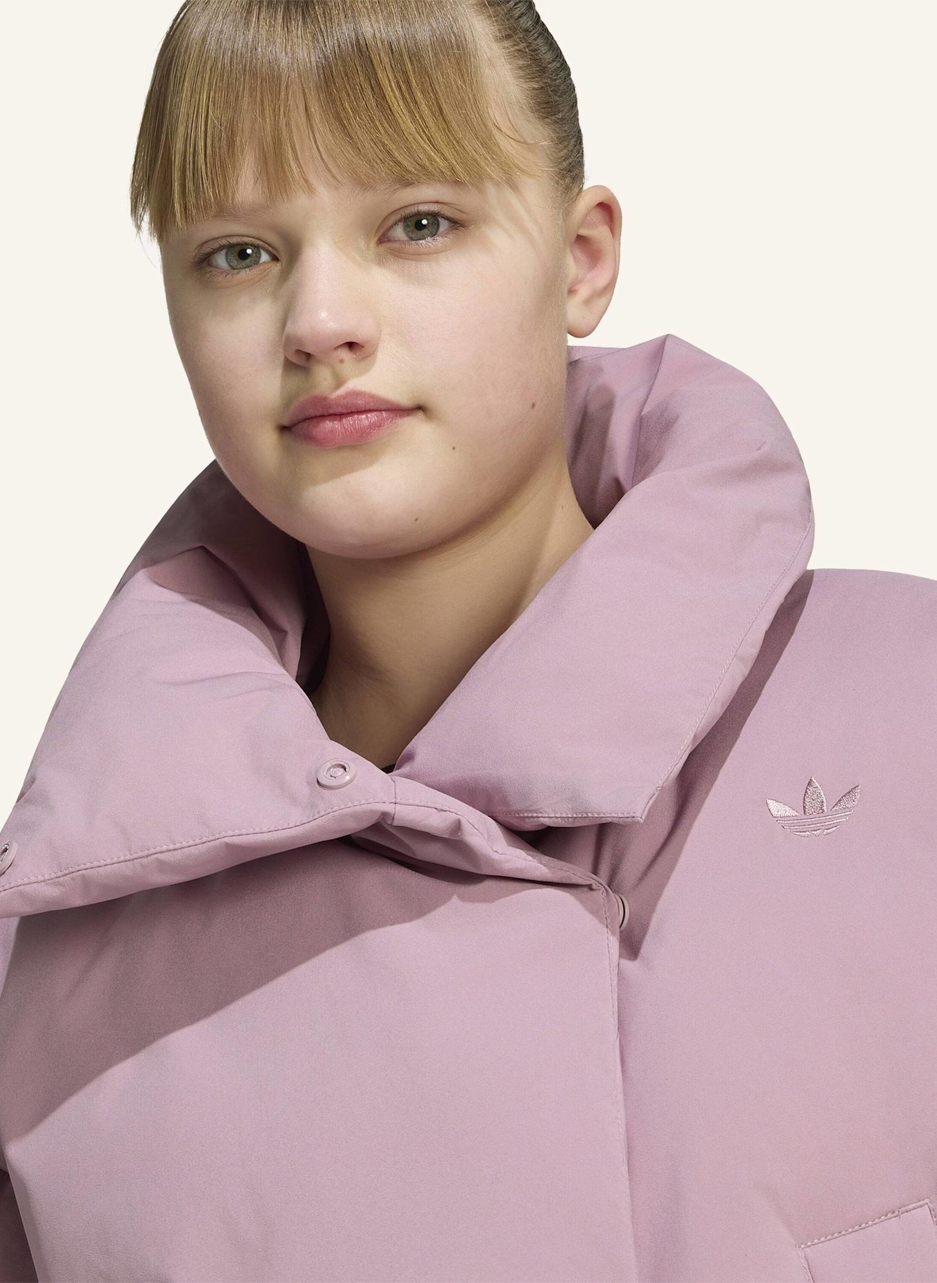 adidas Originals PUFFER JACKE, OVERSIZE-PASSFORM: LILA