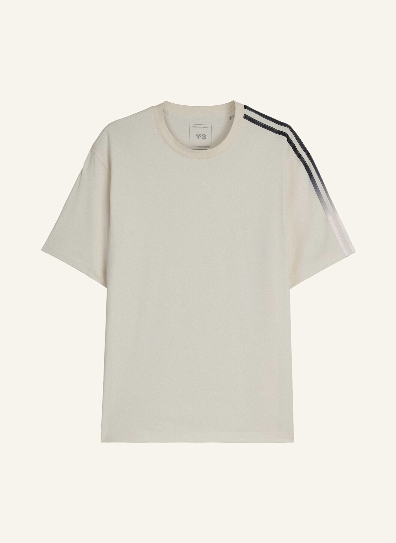 Y-3 Y-3 T-SHIRT, STREIFEN MIT FARBVERLAUF: WEISS