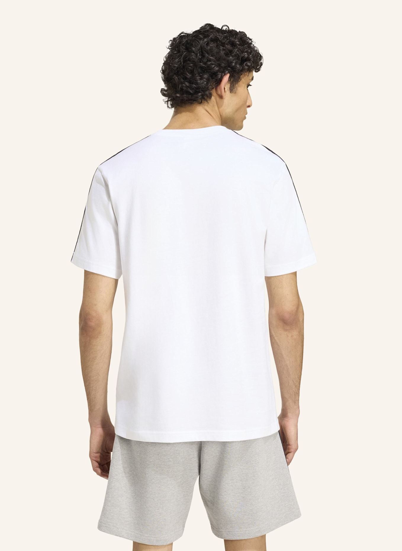 adidas T-Shirt 3S: WEISS/ SCHWARZ