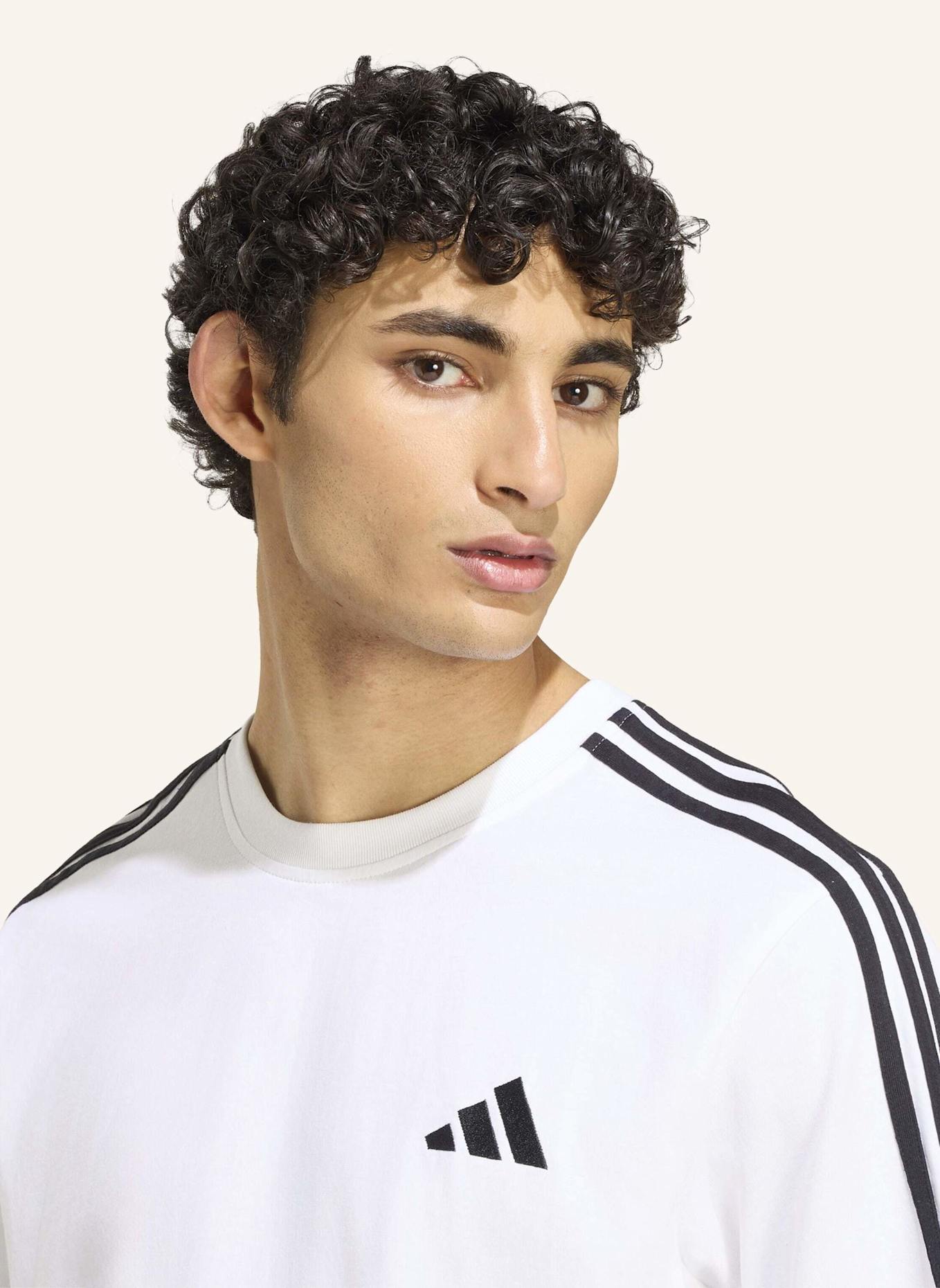 adidas T-Shirt 3S: WEISS/ SCHWARZ