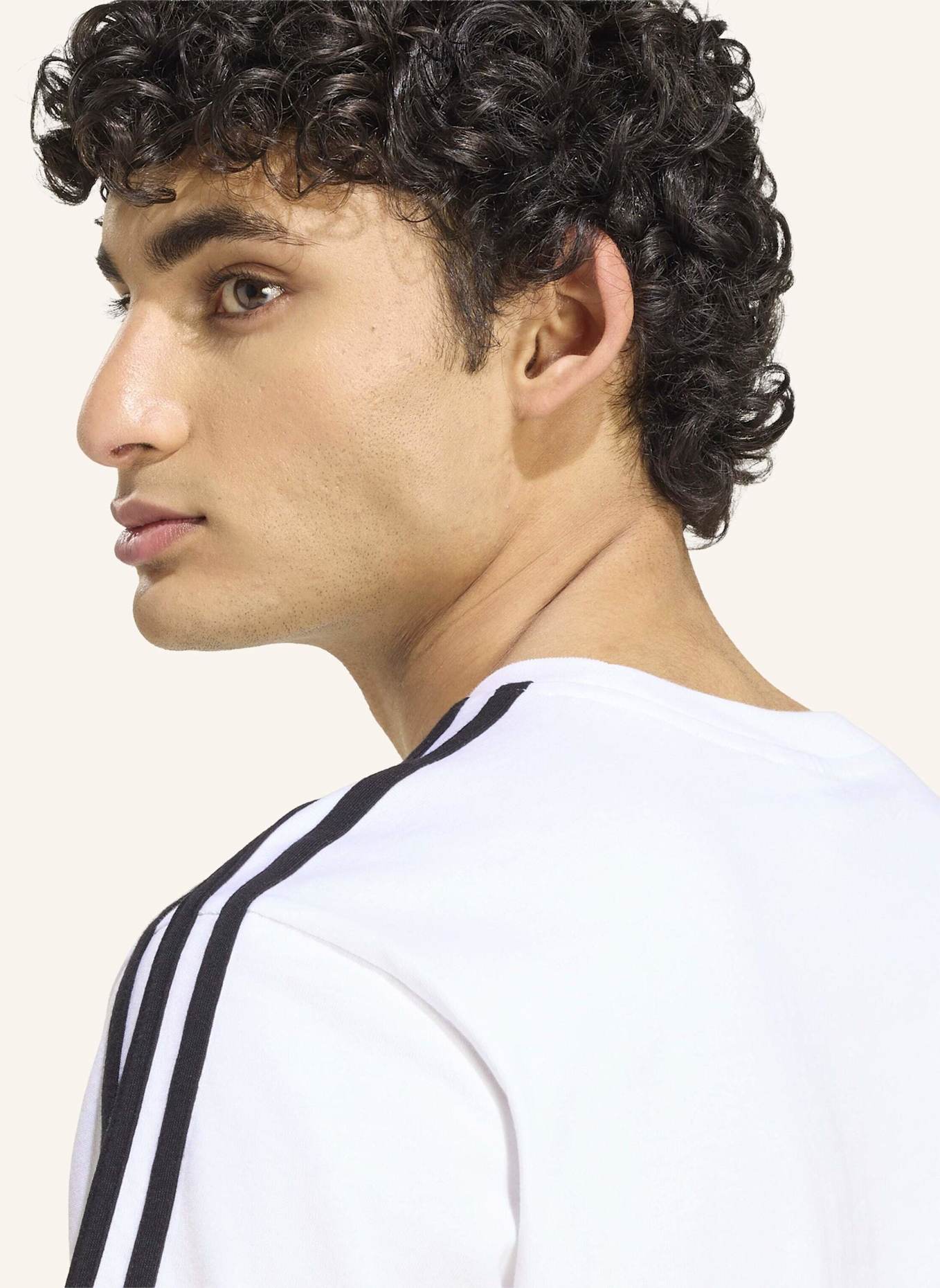 adidas T-Shirt 3S: WEISS/ SCHWARZ