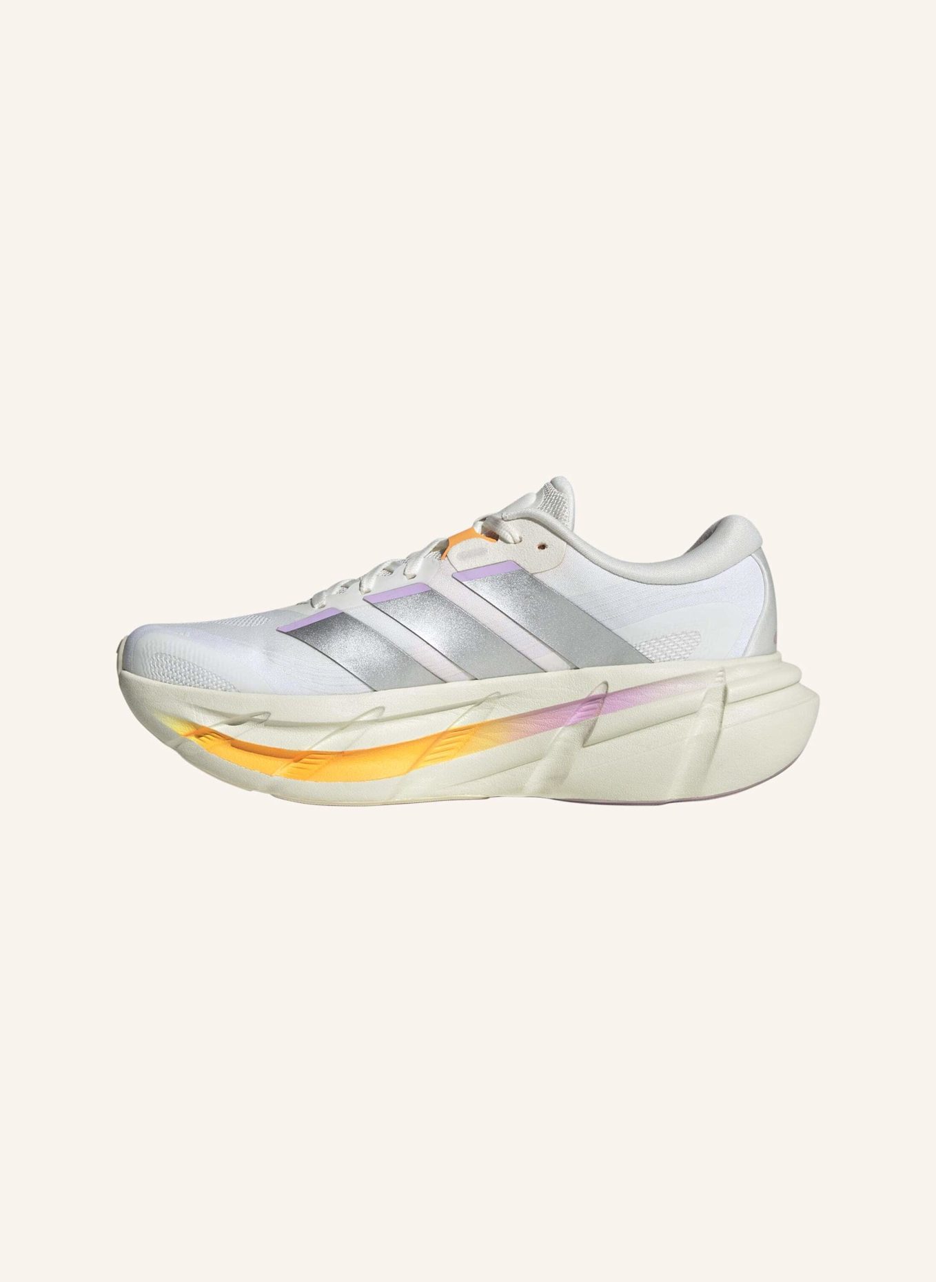 adidas ADISTAR 5 LAUFSCHUH: WEISS/ SILBER/ LILA